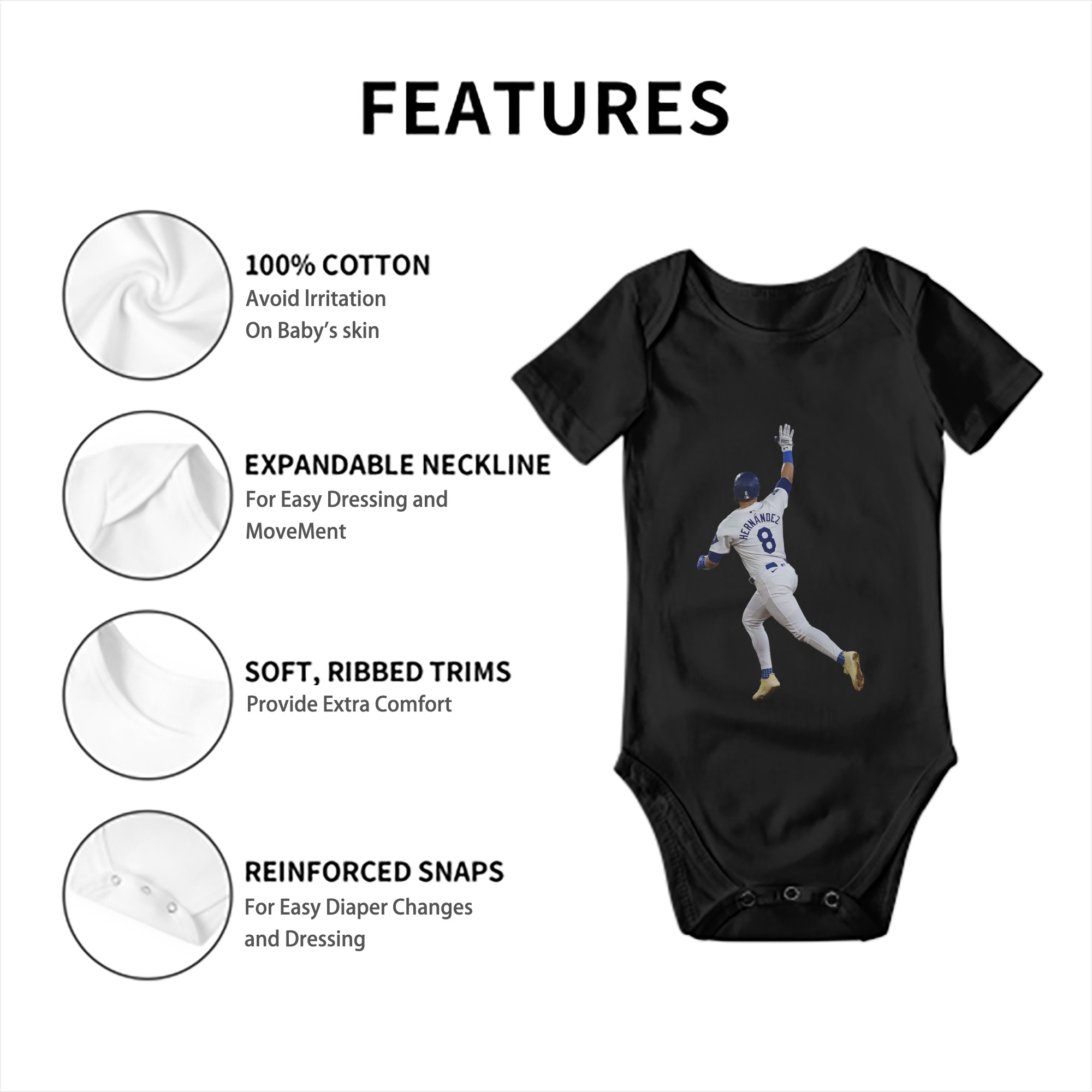  Baby Short Sleeve Romper – 100% Cotton Soft & Breathable Digital Print Onesie With Easy Snap Closure And Envelope Shoulder – Comfortable For Daily Wear & Travel