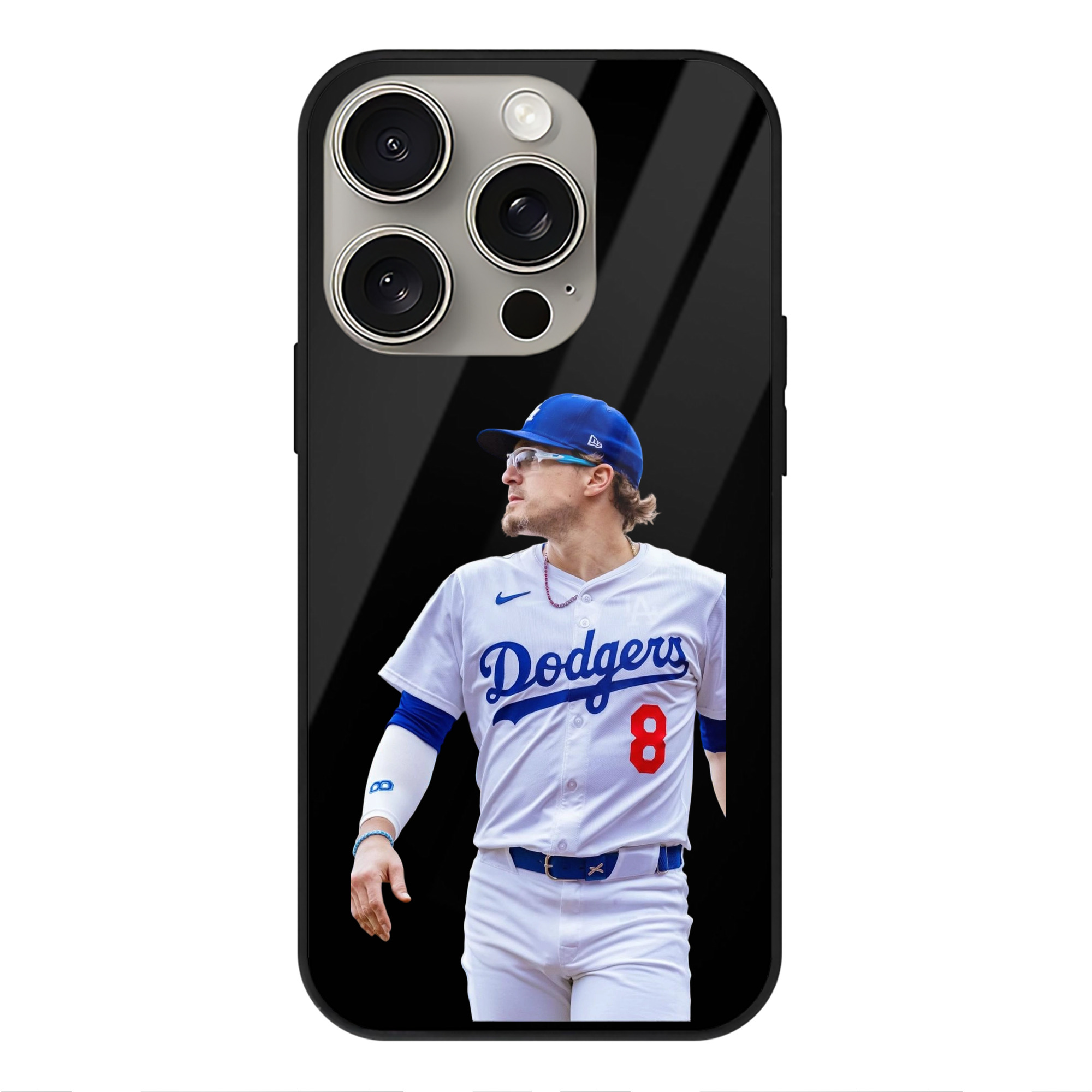  IPhone 15 Pro Mirror Phone Case – UV Printed Glass + TPU – Scratch-Resistant, Wireless Charging Compatible, Precise Fit & Stylish Design