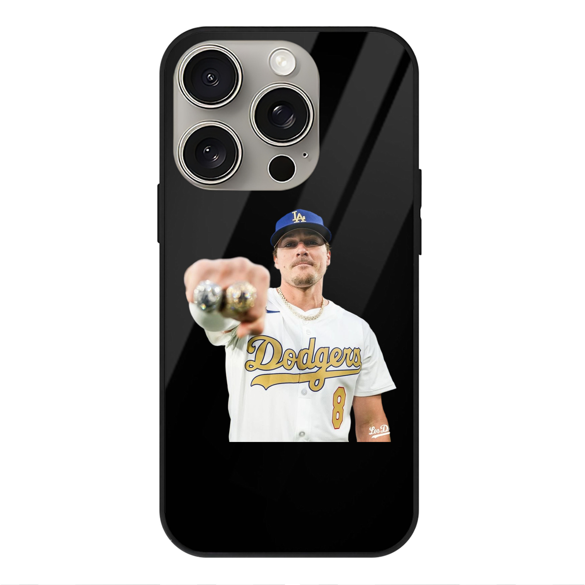  IPhone 15 Pro Mirror Phone Case – UV Printed Glass + TPU – Scratch-Resistant, Wireless Charging Compatible, Precise Fit & Stylish Design