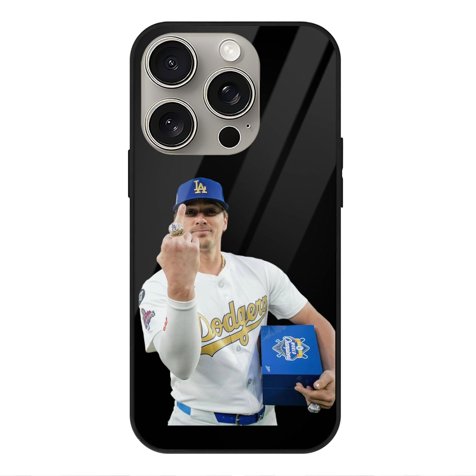  IPhone 15 Pro Mirror Phone Case – UV Printed Glass + TPU – Scratch-Resistant, Wireless Charging Compatible, Precise Fit & Stylish Design