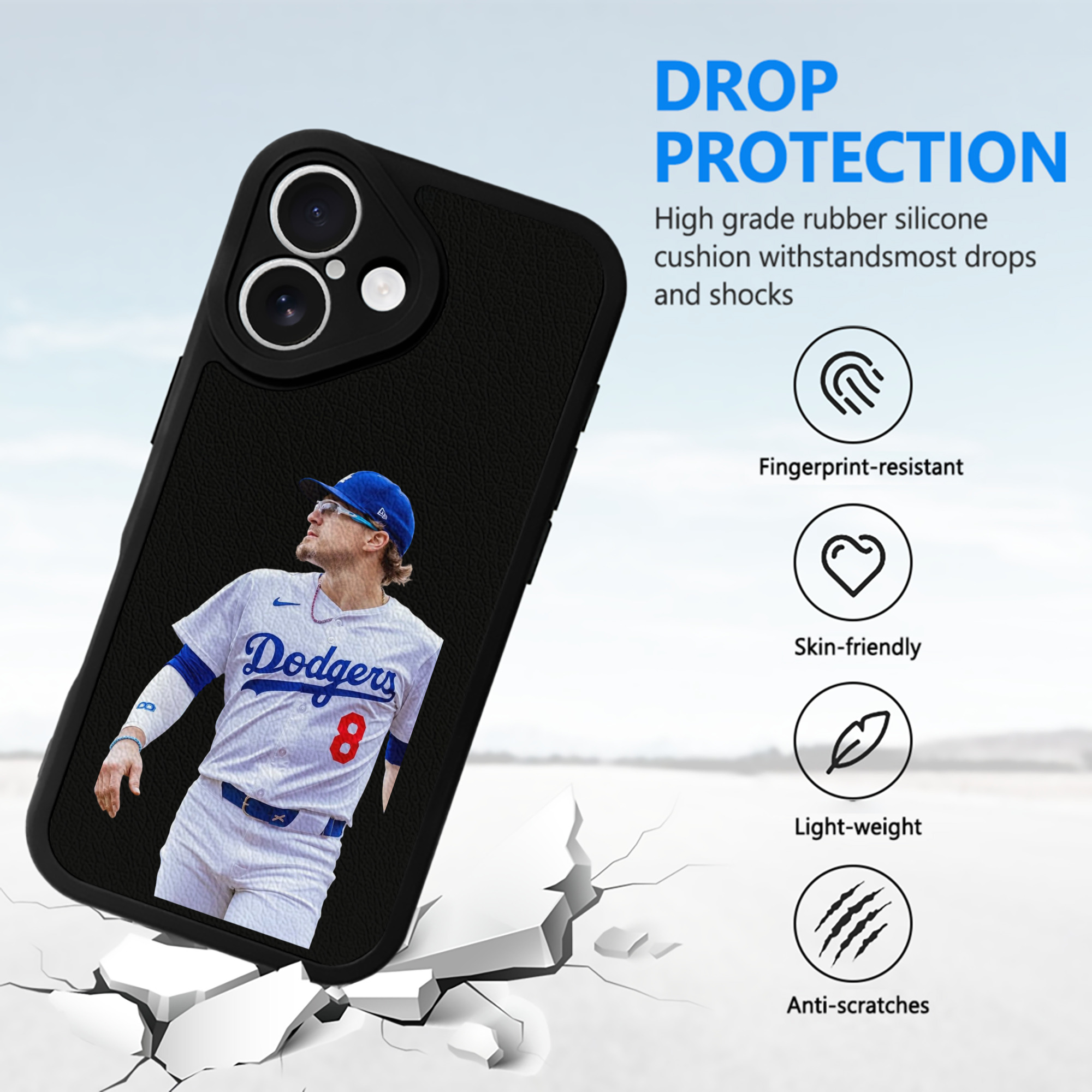  IPhone 16 Silicone Leather Case – UV Print, Lambskin Texture – Perfect Fit, Wireless Charging Compatible, Scratch Resistant, Precise Cutouts – Stylish Protection For IPhone 16