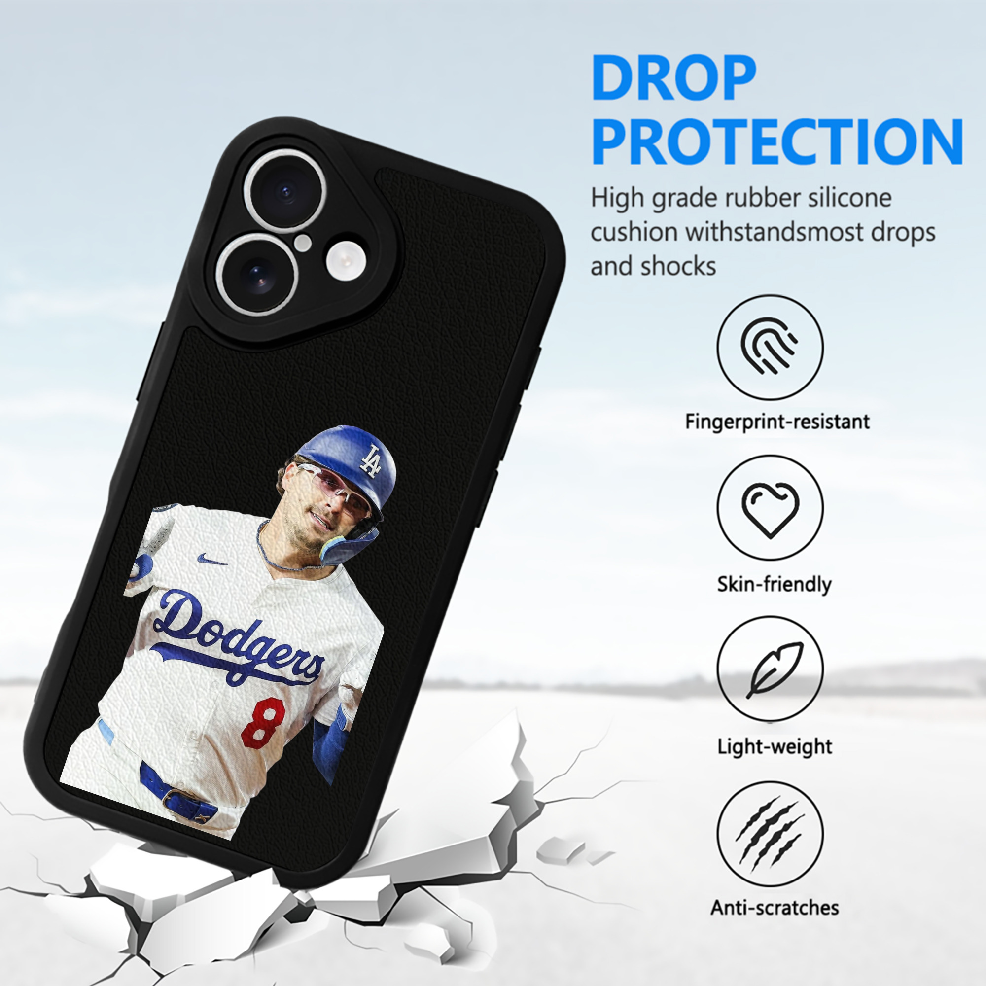  IPhone 16 Silicone Leather Case – UV Print, Lambskin Texture – Perfect Fit, Wireless Charging Compatible, Scratch Resistant, Precise Cutouts – Stylish Protection For IPhone 16