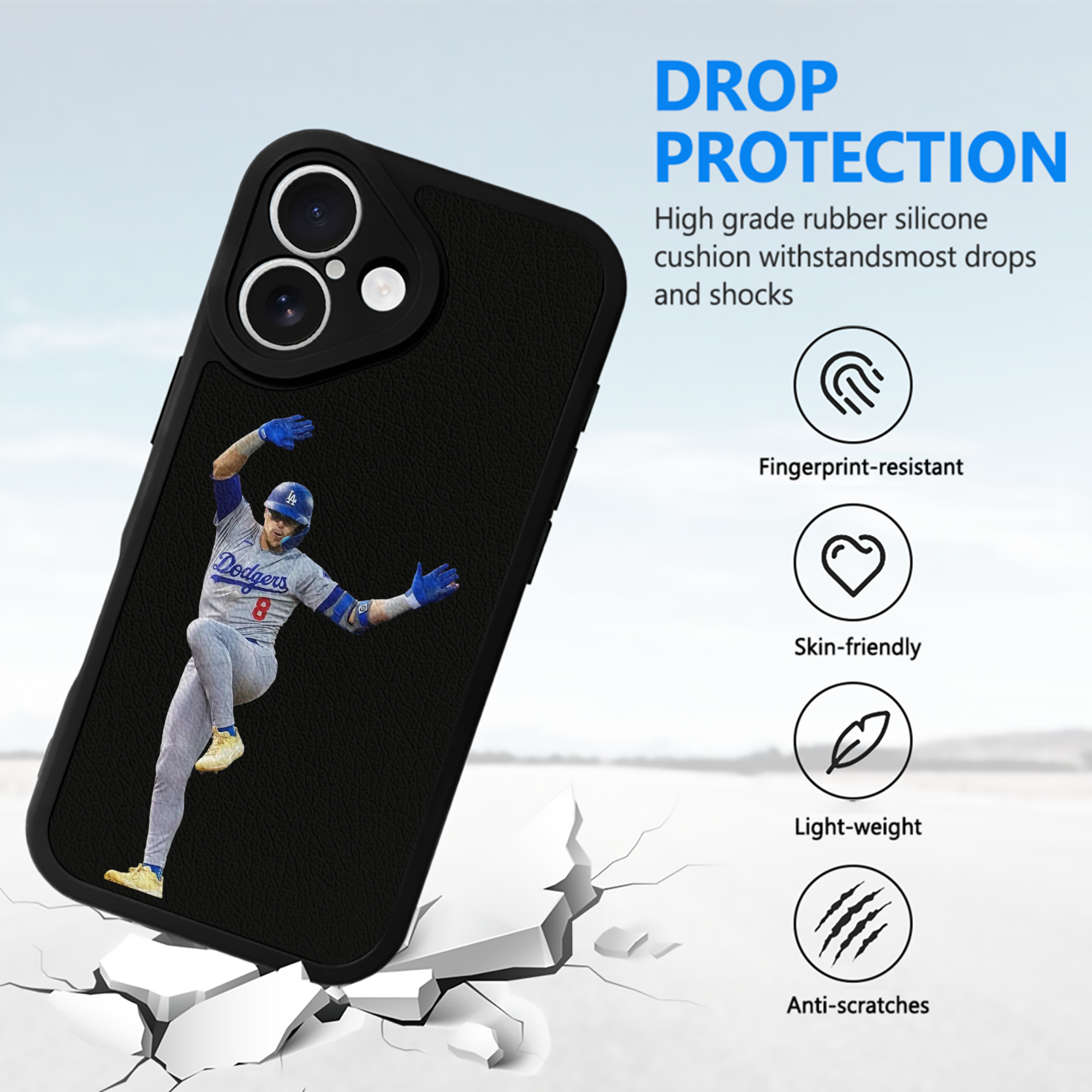  IPhone 16 Silicone Leather Case – UV Print, Lambskin Texture – Perfect Fit, Wireless Charging Compatible, Scratch Resistant, Precise Cutouts – Stylish Protection For IPhone 16