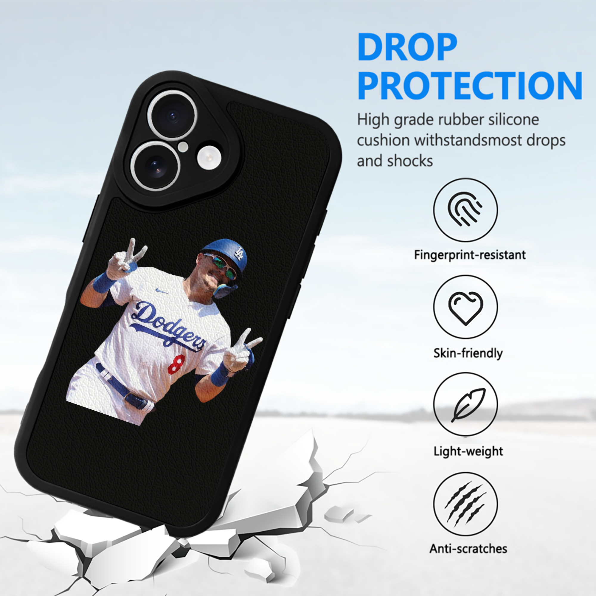  IPhone 16 Silicone Leather Case – UV Print, Lambskin Texture – Perfect Fit, Wireless Charging Compatible, Scratch Resistant, Precise Cutouts – Stylish Protection For IPhone 16