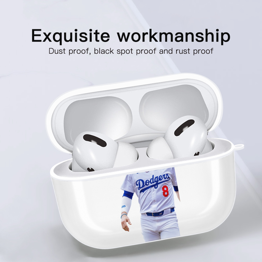  AirPods Pro Hard Case White With Keychain, Durable Flexible PC, Precise Cutouts, Anti-Fingerprint, Yellowing & Scratch Resistant, Full Protection, Washable