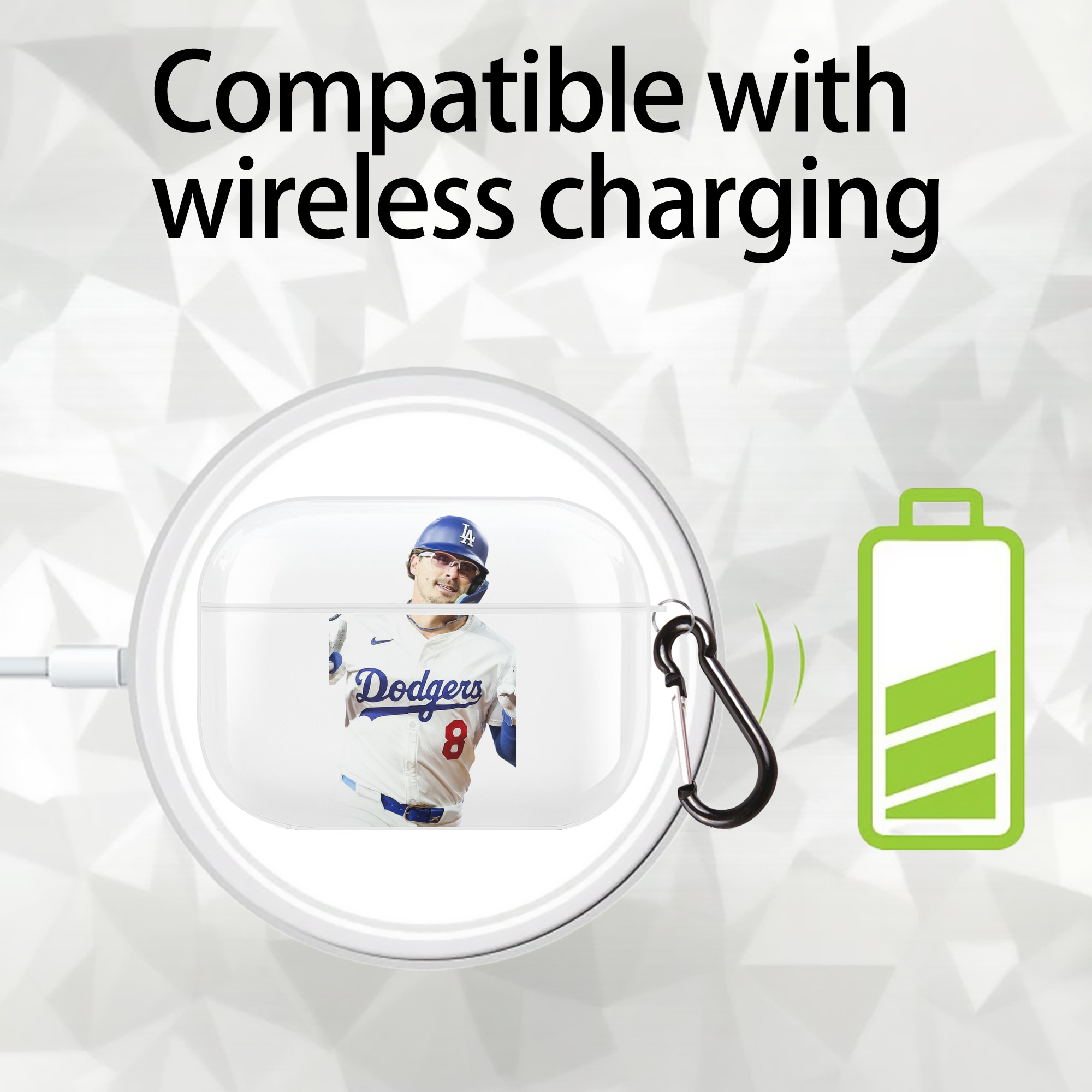  AirPods Pro Hard Case White With Keychain, Durable Flexible PC, Precise Cutouts, Anti-Fingerprint, Yellowing & Scratch Resistant, Full Protection, Washable