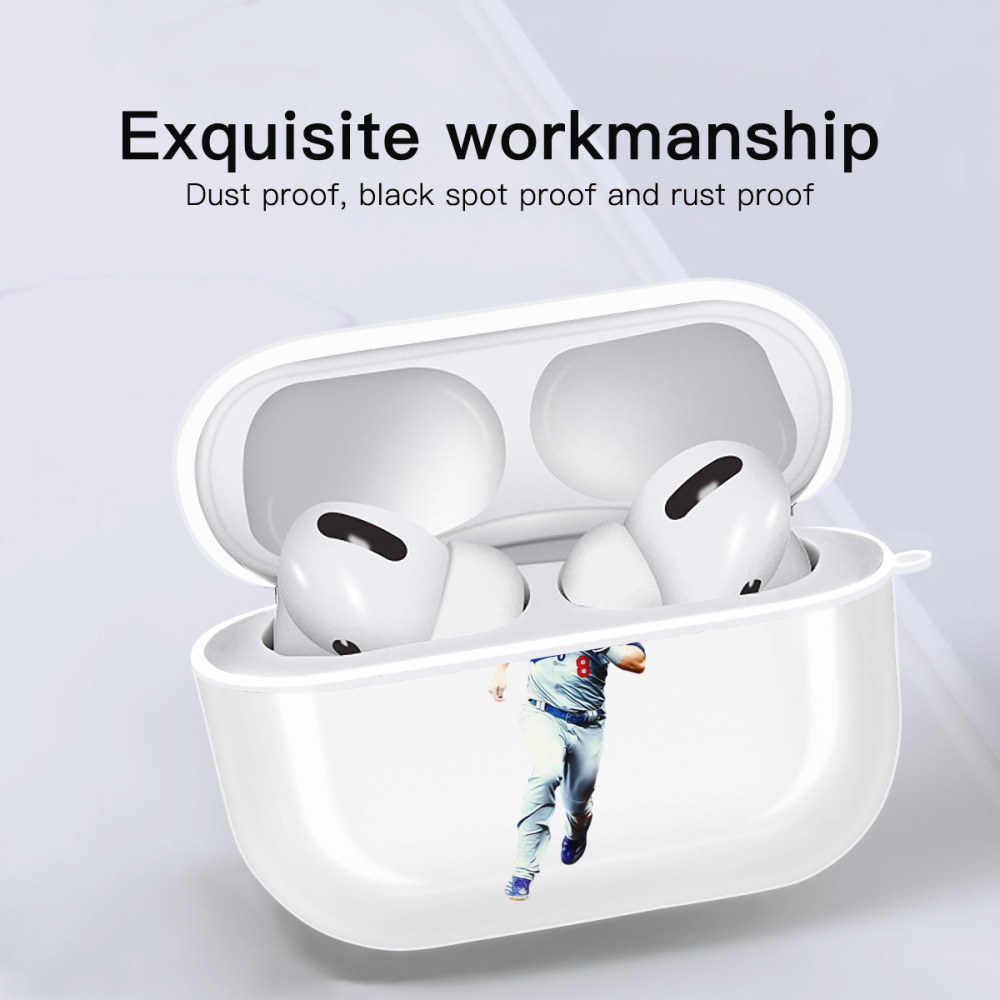  AirPods Pro Hard Case White With Keychain, Durable Flexible PC, Precise Cutouts, Anti-Fingerprint, Yellowing & Scratch Resistant, Full Protection, Washable