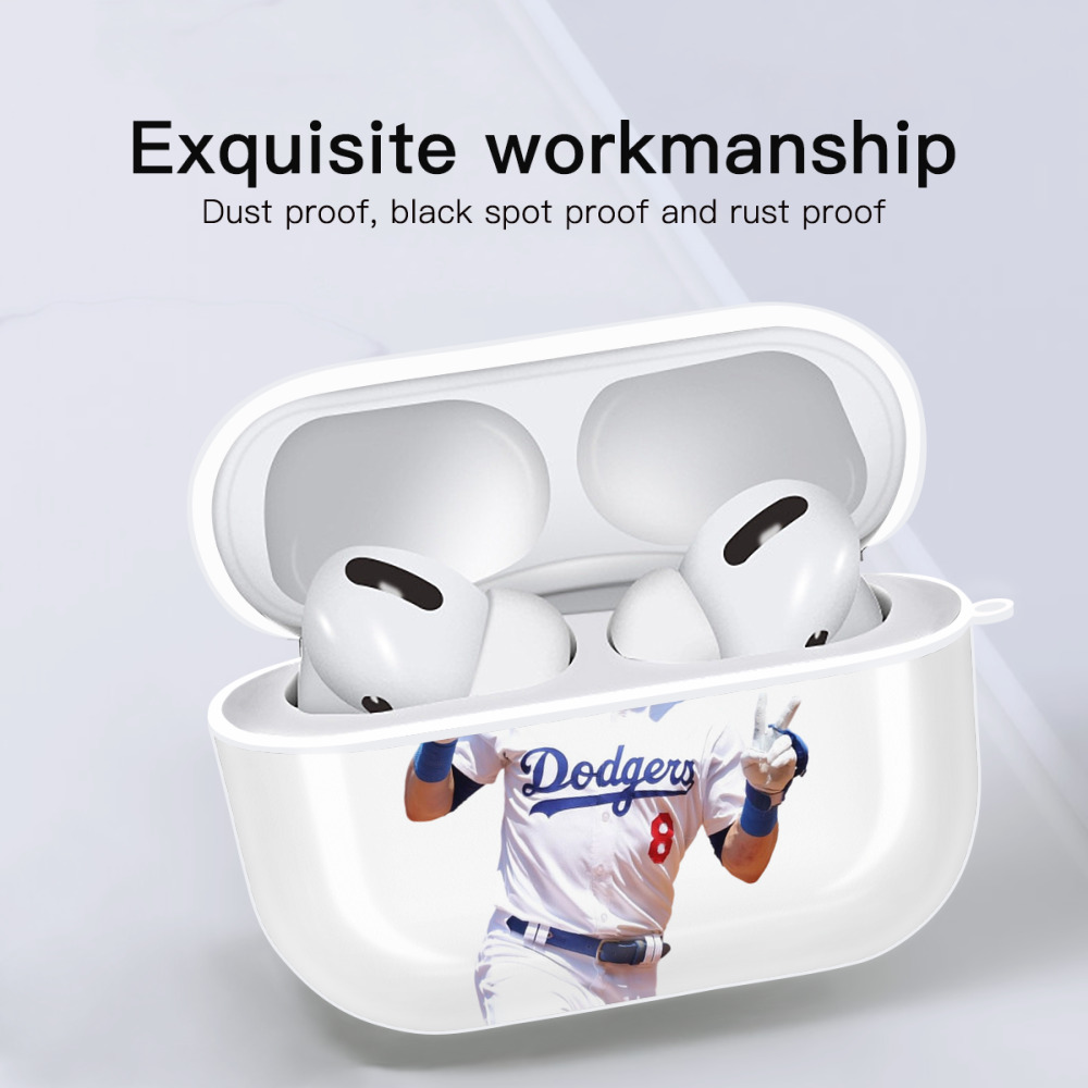  AirPods Pro Hard Case White With Keychain, Durable Flexible PC, Precise Cutouts, Anti-Fingerprint, Yellowing & Scratch Resistant, Full Protection, Washable