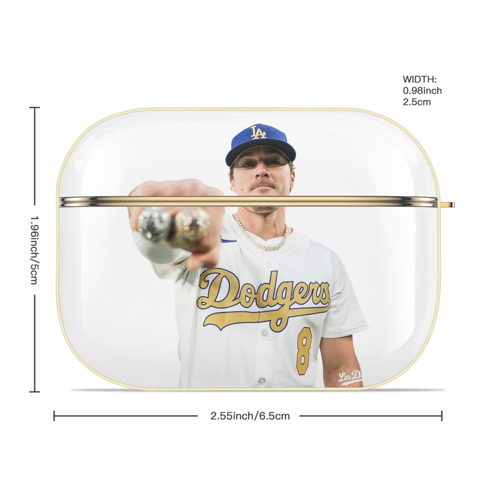  Luxury Gold AirPods Pro Case With Keychain, Flexible PC Material, Full Protection, Precise Cutouts, Anti-Fingerprint, Washable, Durable Design