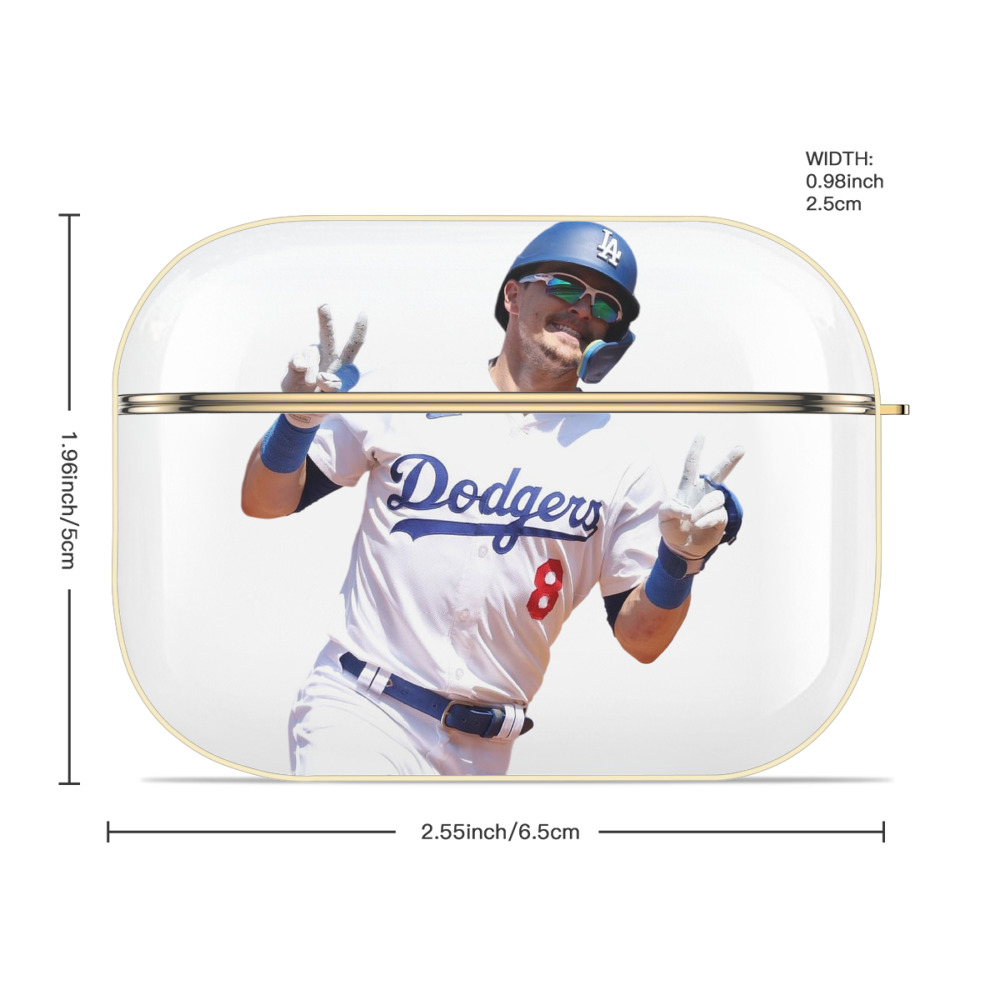  Luxury Gold AirPods Pro Case With Keychain, Flexible PC Material, Full Protection, Precise Cutouts, Anti-Fingerprint, Washable, Durable Design