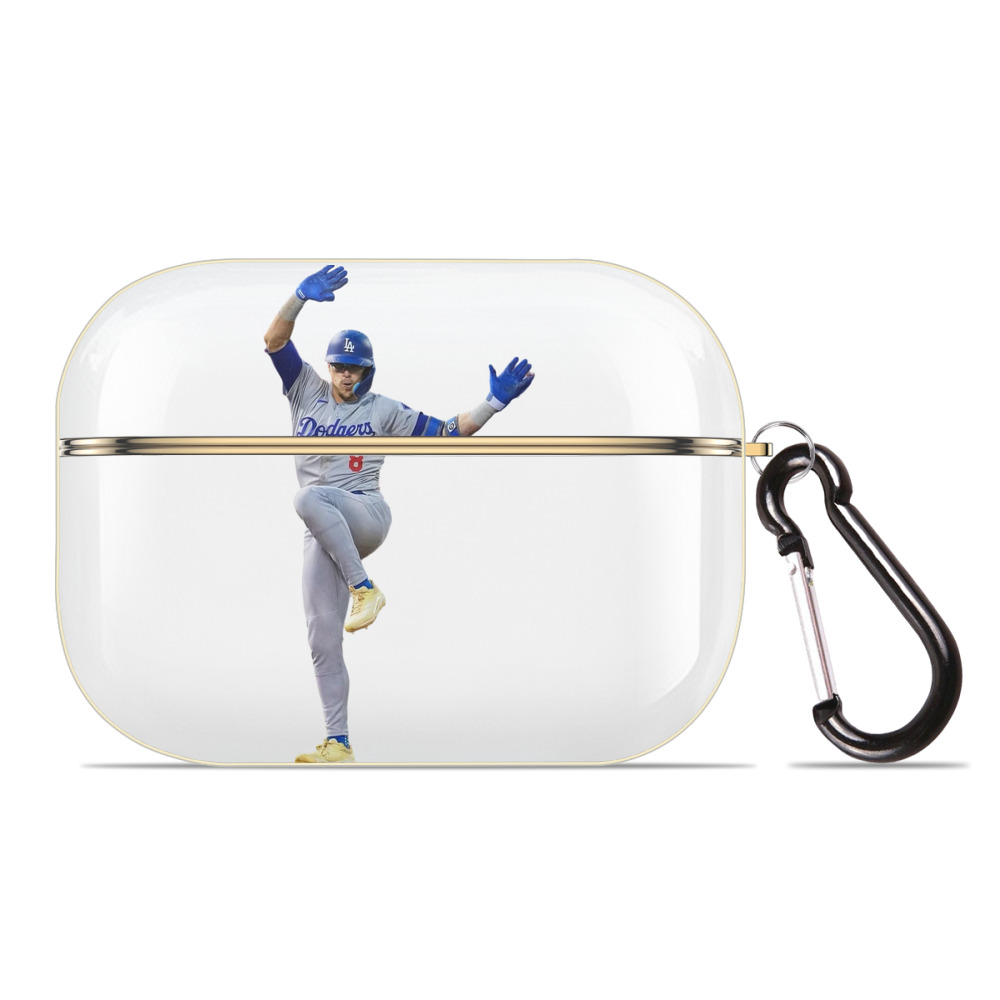  Luxury Gold AirPods Pro Case With Keychain, Flexible PC Material, Full Protection, Precise Cutouts, Anti-Fingerprint, Washable, Durable Design