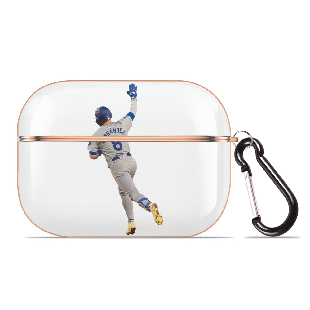  AirPods Pro Protective Case Rose Gold, Flexible PC Material, Precise Fit, Anti-Slip Cover, Full Protection, Fingerprint Resistant, Washable With Keychain