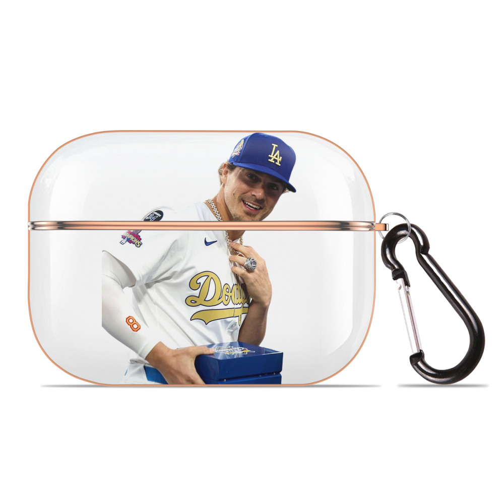  AirPods Pro Protective Case Rose Gold, Flexible PC Material, Precise Fit, Anti-Slip Cover, Full Protection, Fingerprint Resistant, Washable With Keychain