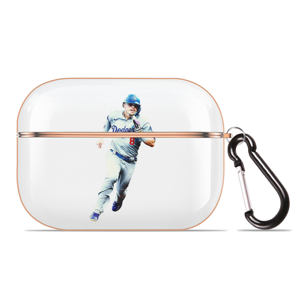  AirPods Pro Protective Case Rose Gold, Flexible PC Material, Precise Fit, Anti-Slip Cover, Full Protection, Fingerprint Resistant, Washable With Keychain