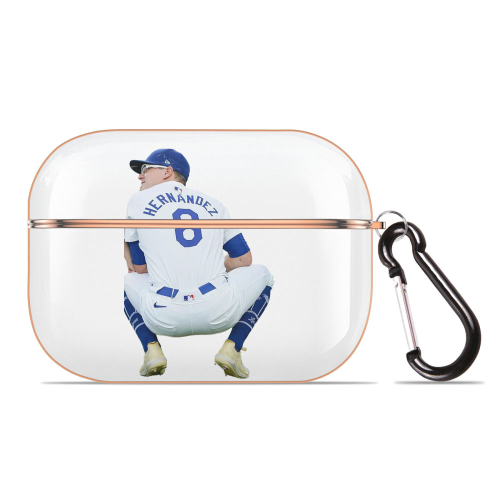  AirPods Pro Protective Case Rose Gold, Flexible PC Material, Precise Fit, Anti-Slip Cover, Full Protection, Fingerprint Resistant, Washable With Keychain