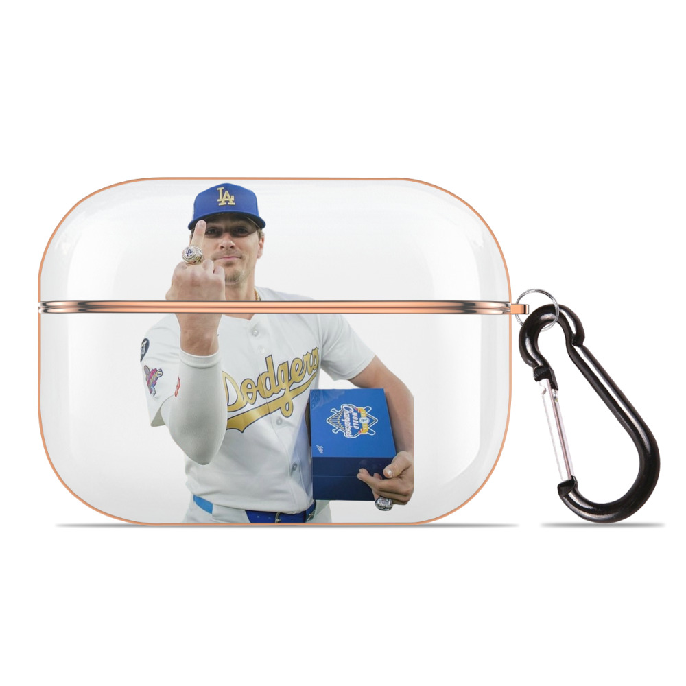  AirPods Pro Protective Case Rose Gold, Flexible PC Material, Precise Fit, Anti-Slip Cover, Full Protection, Fingerprint Resistant, Washable With Keychain