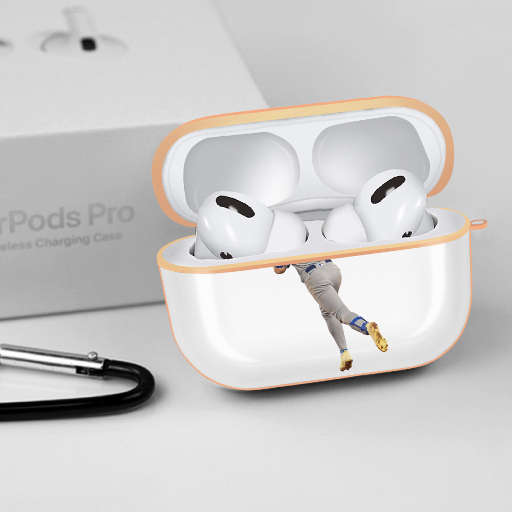  AirPods Pro Protective Case Rose Gold, Flexible PC Material, Precise Fit, Anti-Slip Cover, Full Protection, Fingerprint Resistant, Washable With Keychain