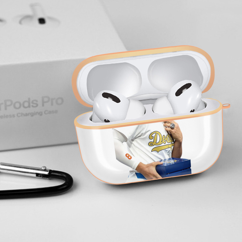  AirPods Pro Protective Case Rose Gold, Flexible PC Material, Precise Fit, Anti-Slip Cover, Full Protection, Fingerprint Resistant, Washable With Keychain