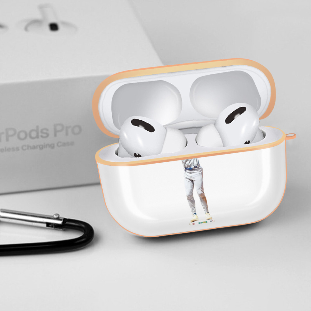  AirPods Pro Protective Case Rose Gold, Flexible PC Material, Precise Fit, Anti-Slip Cover, Full Protection, Fingerprint Resistant, Washable With Keychain
