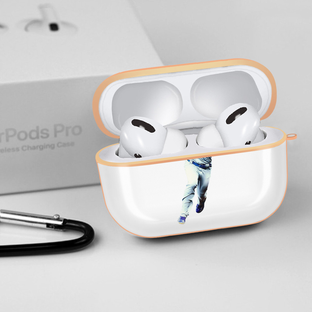  AirPods Pro Protective Case Rose Gold, Flexible PC Material, Precise Fit, Anti-Slip Cover, Full Protection, Fingerprint Resistant, Washable With Keychain