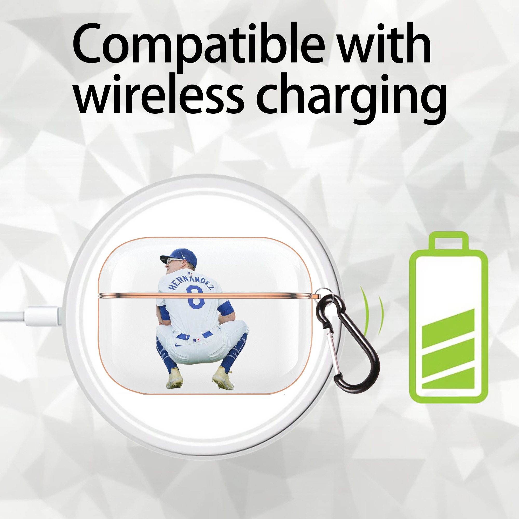  AirPods Pro Protective Case Rose Gold, Flexible PC Material, Precise Fit, Anti-Slip Cover, Full Protection, Fingerprint Resistant, Washable With Keychain