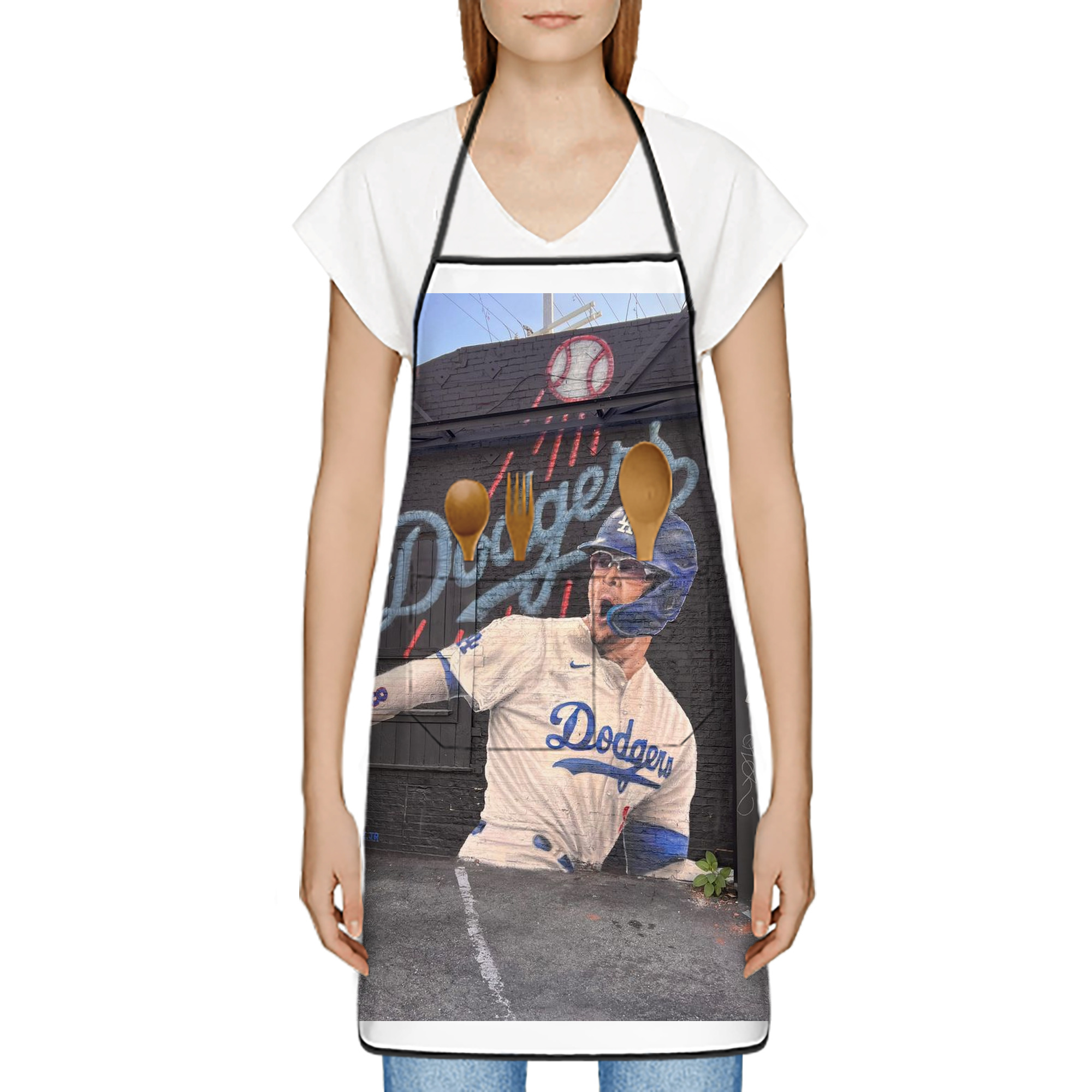  Stain-Resistant Polyester Apron With Pocket – Full Print, Waterproof, Anti-Wrinkle, Anti-Pilling – Ideal For Kitchen, BBQ, Restaurant, Salon & More