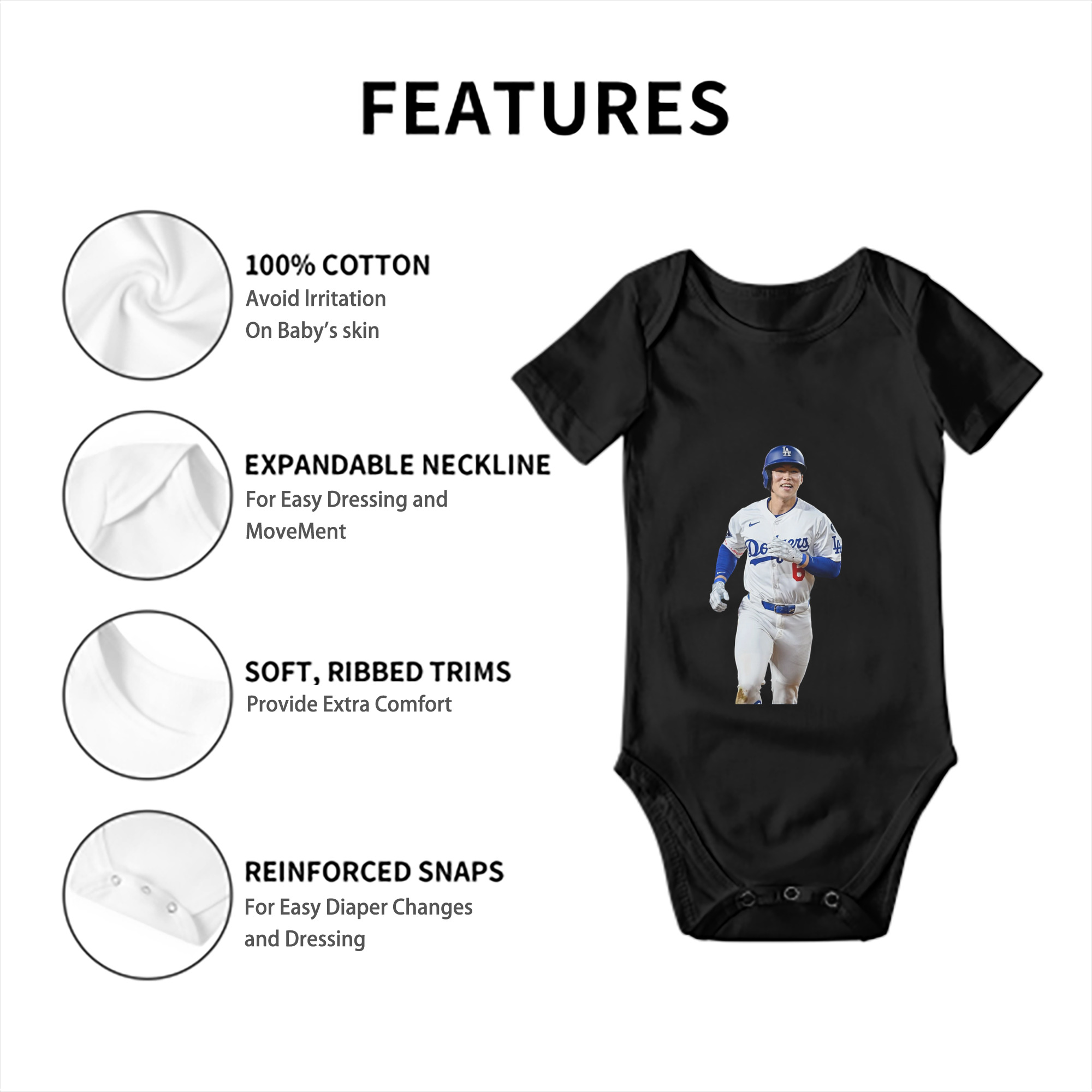  Baby Short Sleeve Romper – 100% Cotton Soft & Breathable Digital Print Onesie With Easy Snap Closure And Envelope Shoulder – Comfortable For Daily Wear & Travel