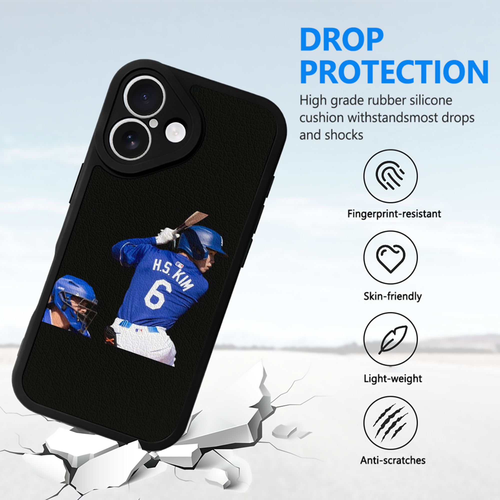  IPhone 16 Silicone Leather Case – UV Print, Lambskin Texture – Perfect Fit, Wireless Charging Compatible, Scratch Resistant, Precise Cutouts – Stylish Protection For IPhone 16