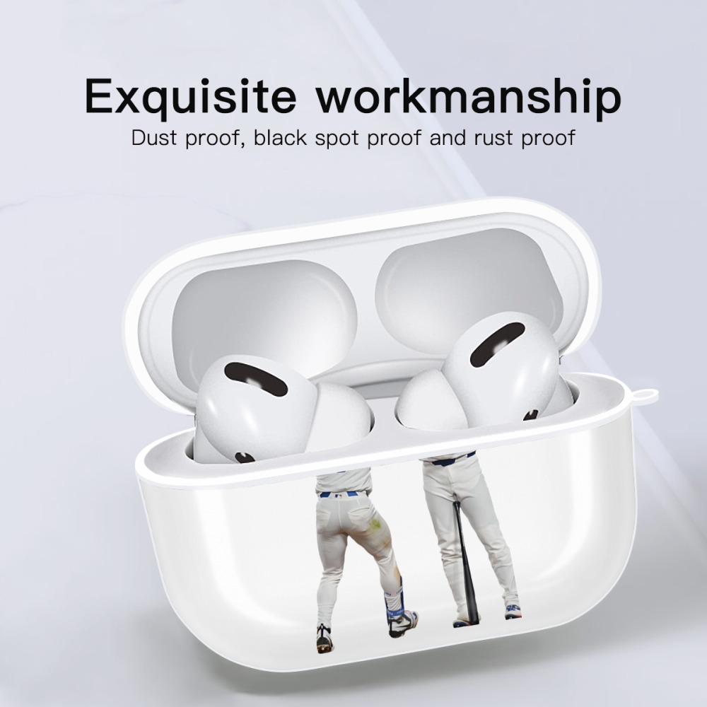  AirPods Pro Hard Case White With Keychain, Durable Flexible PC, Precise Cutouts, Anti-Fingerprint, Yellowing & Scratch Resistant, Full Protection, Washable