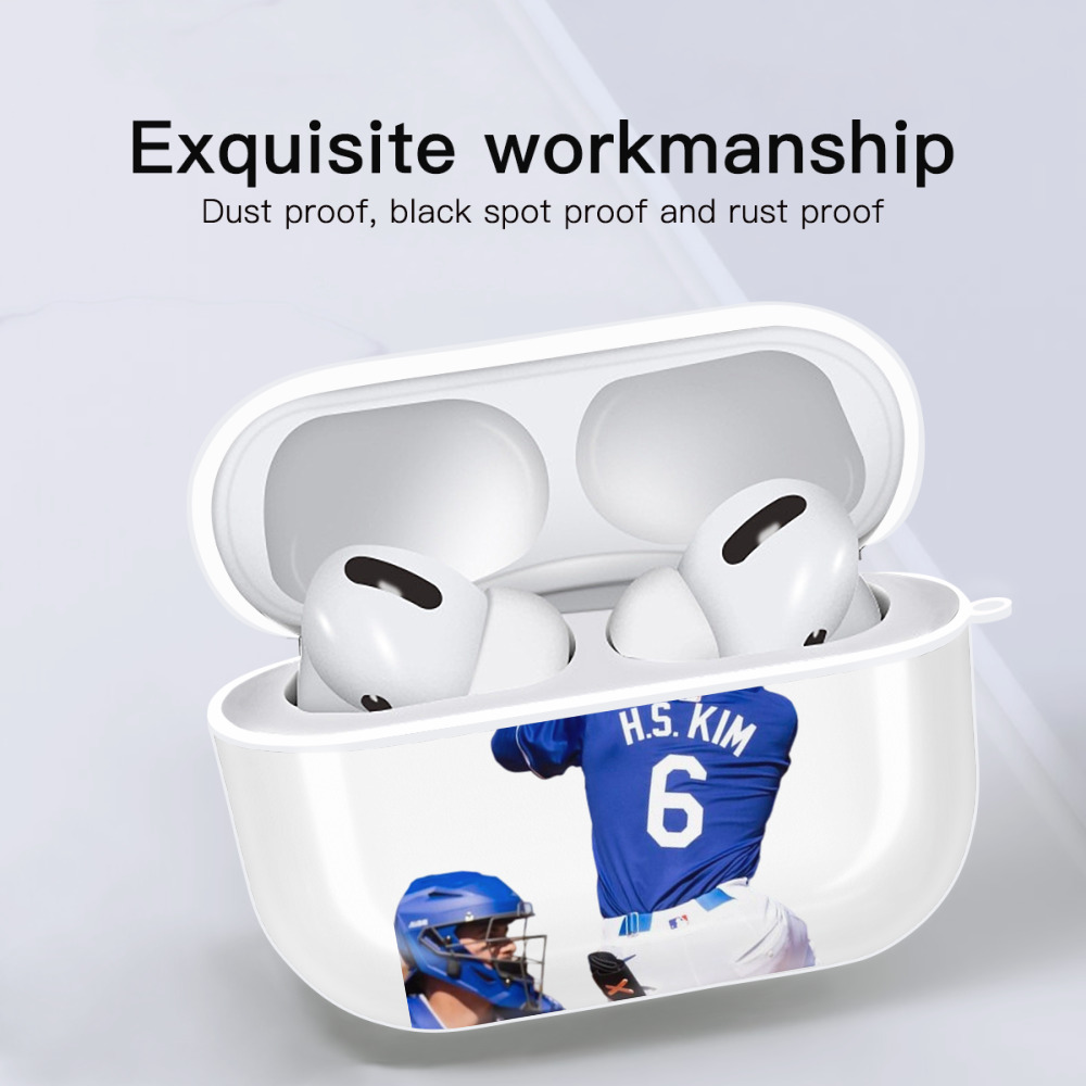  AirPods Pro Hard Case White With Keychain, Durable Flexible PC, Precise Cutouts, Anti-Fingerprint, Yellowing & Scratch Resistant, Full Protection, Washable