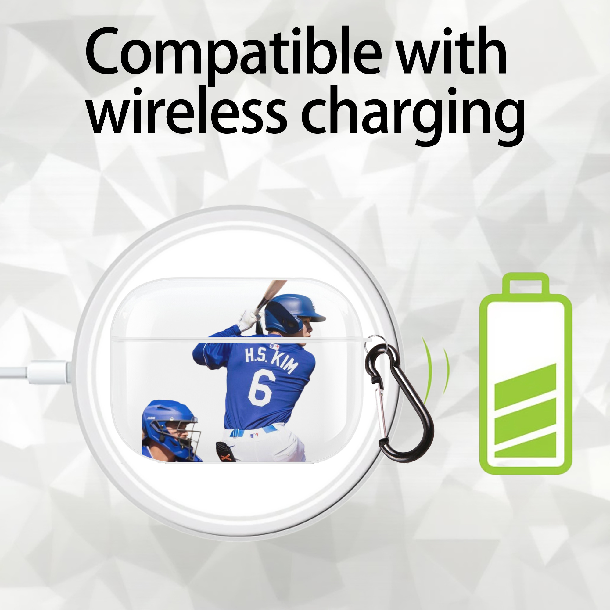  AirPods Pro Hard Case White With Keychain, Durable Flexible PC, Precise Cutouts, Anti-Fingerprint, Yellowing & Scratch Resistant, Full Protection, Washable