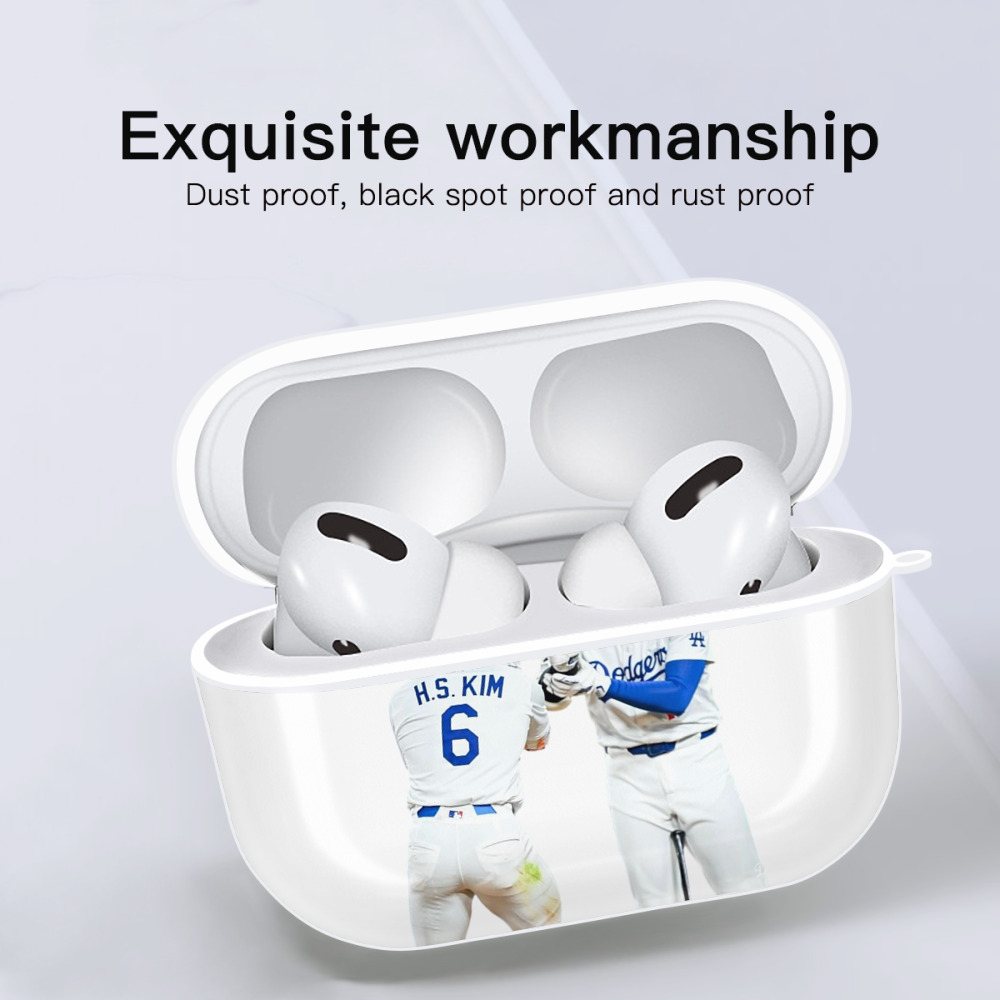  AirPods Pro Hard Case White With Keychain, Durable Flexible PC, Precise Cutouts, Anti-Fingerprint, Yellowing & Scratch Resistant, Full Protection, Washable