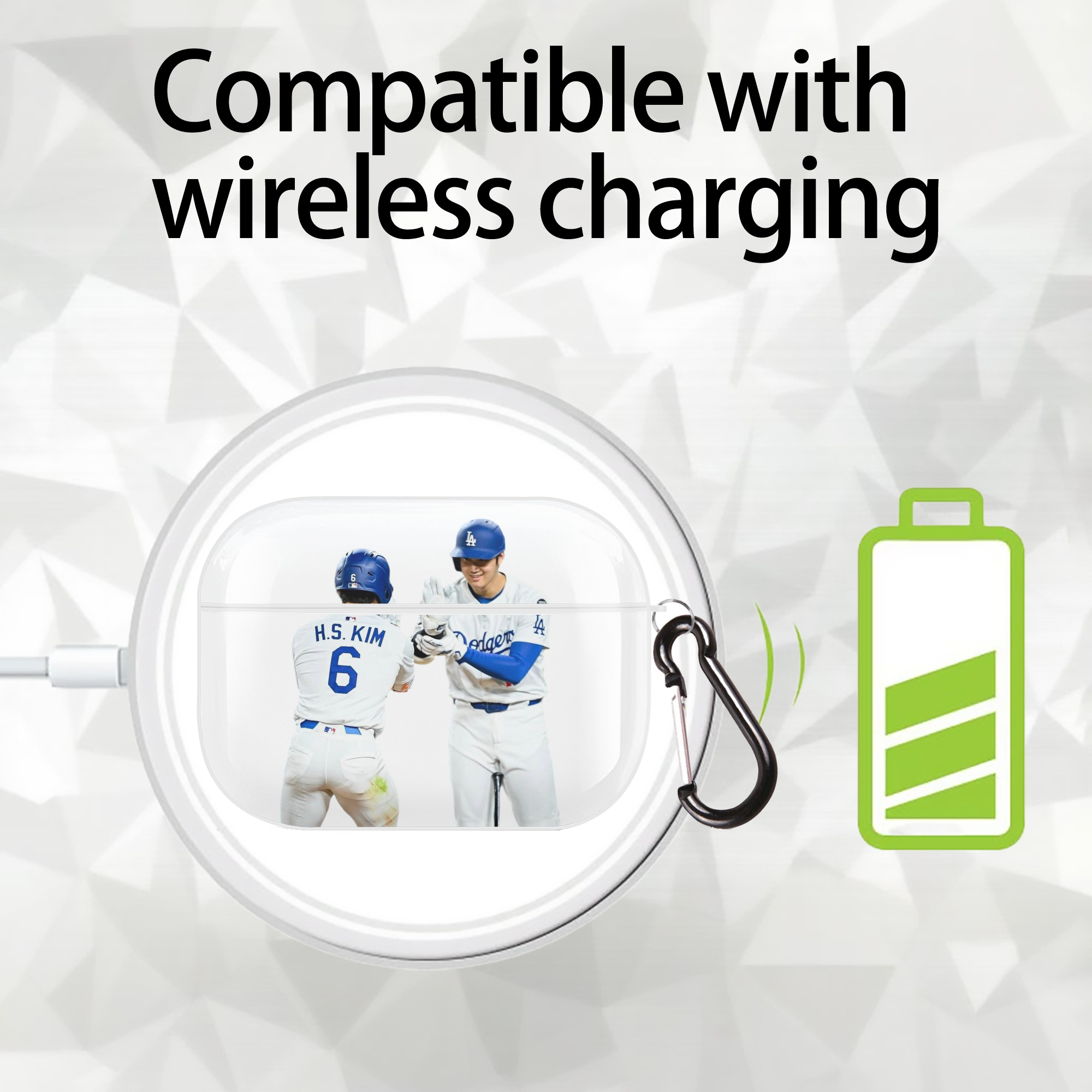  AirPods Pro Hard Case White With Keychain, Durable Flexible PC, Precise Cutouts, Anti-Fingerprint, Yellowing & Scratch Resistant, Full Protection, Washable