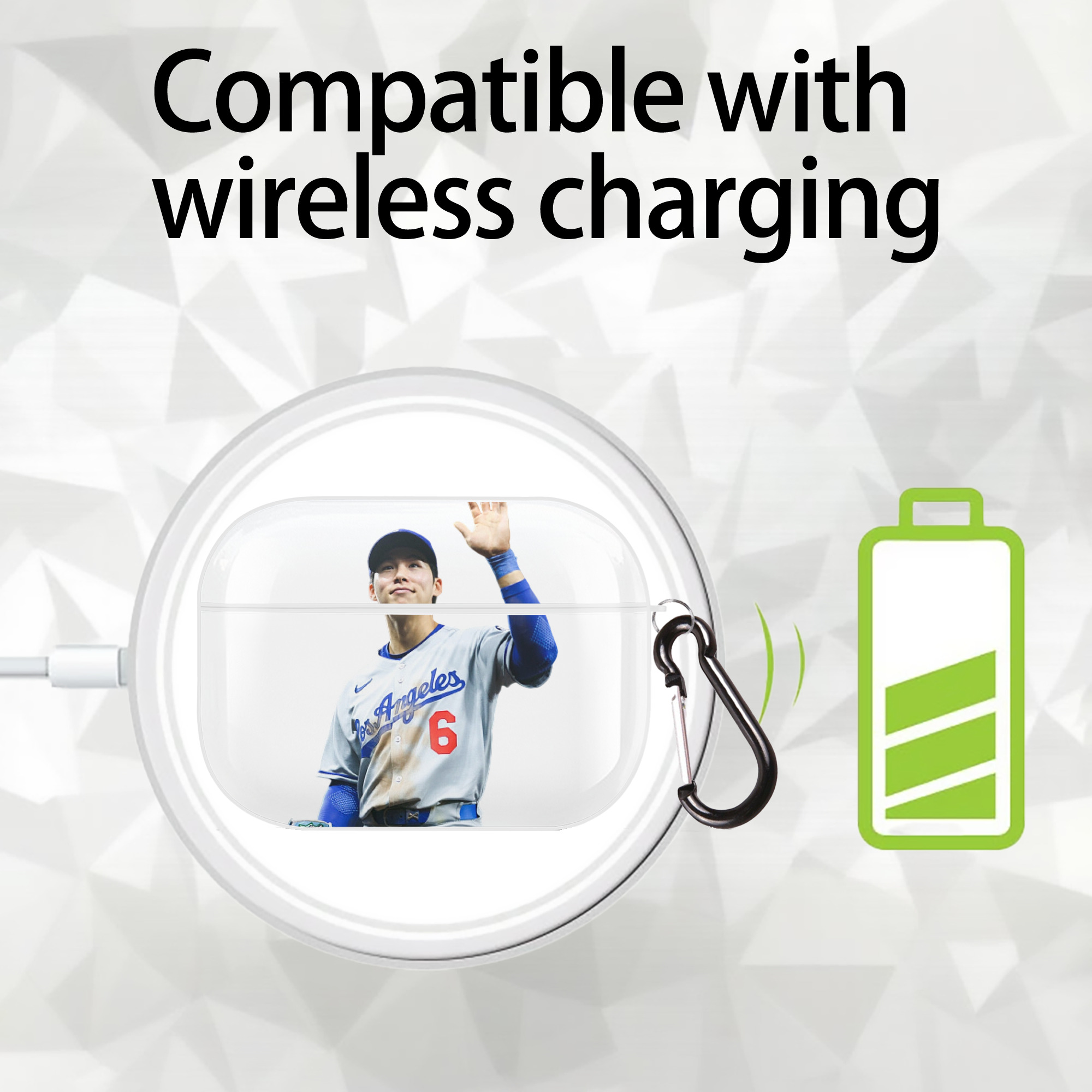  AirPods Pro Hard Case White With Keychain, Durable Flexible PC, Precise Cutouts, Anti-Fingerprint, Yellowing & Scratch Resistant, Full Protection, Washable