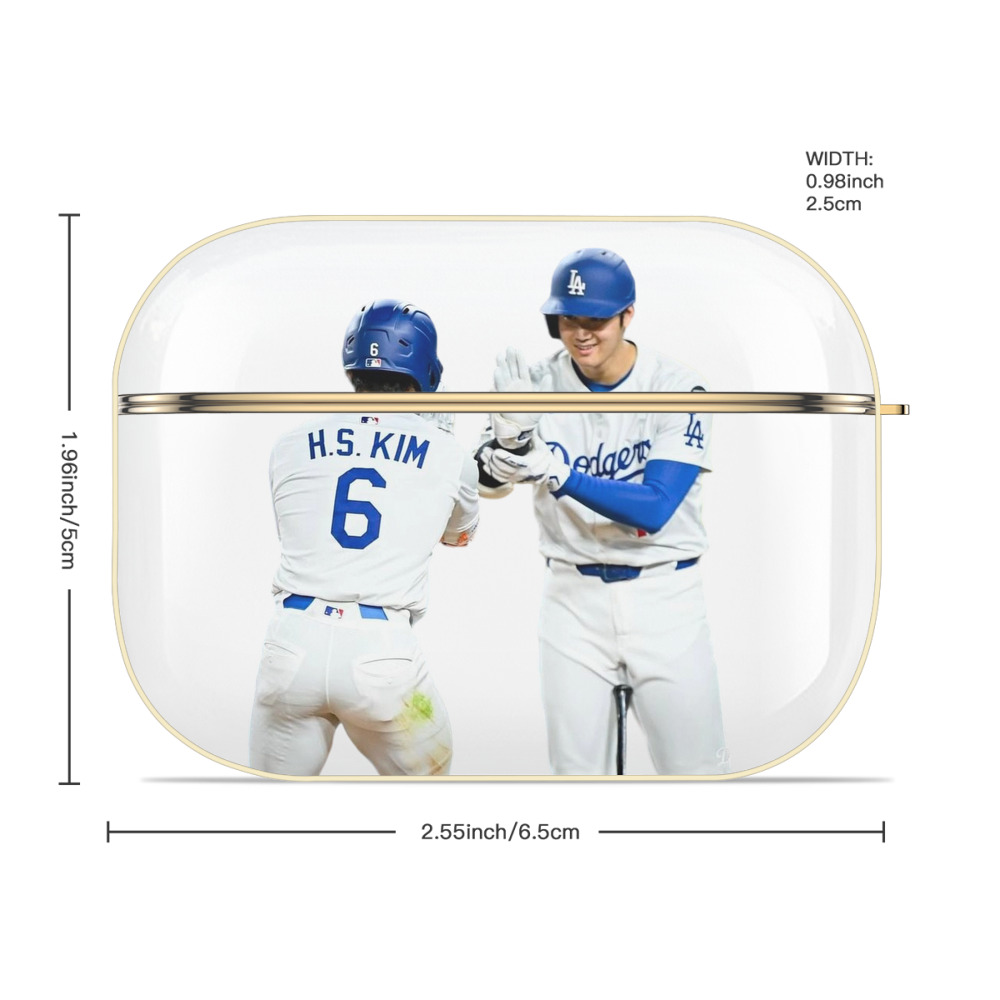  Luxury Gold AirPods Pro Case With Keychain, Flexible PC Material, Full Protection, Precise Cutouts, Anti-Fingerprint, Washable, Durable Design