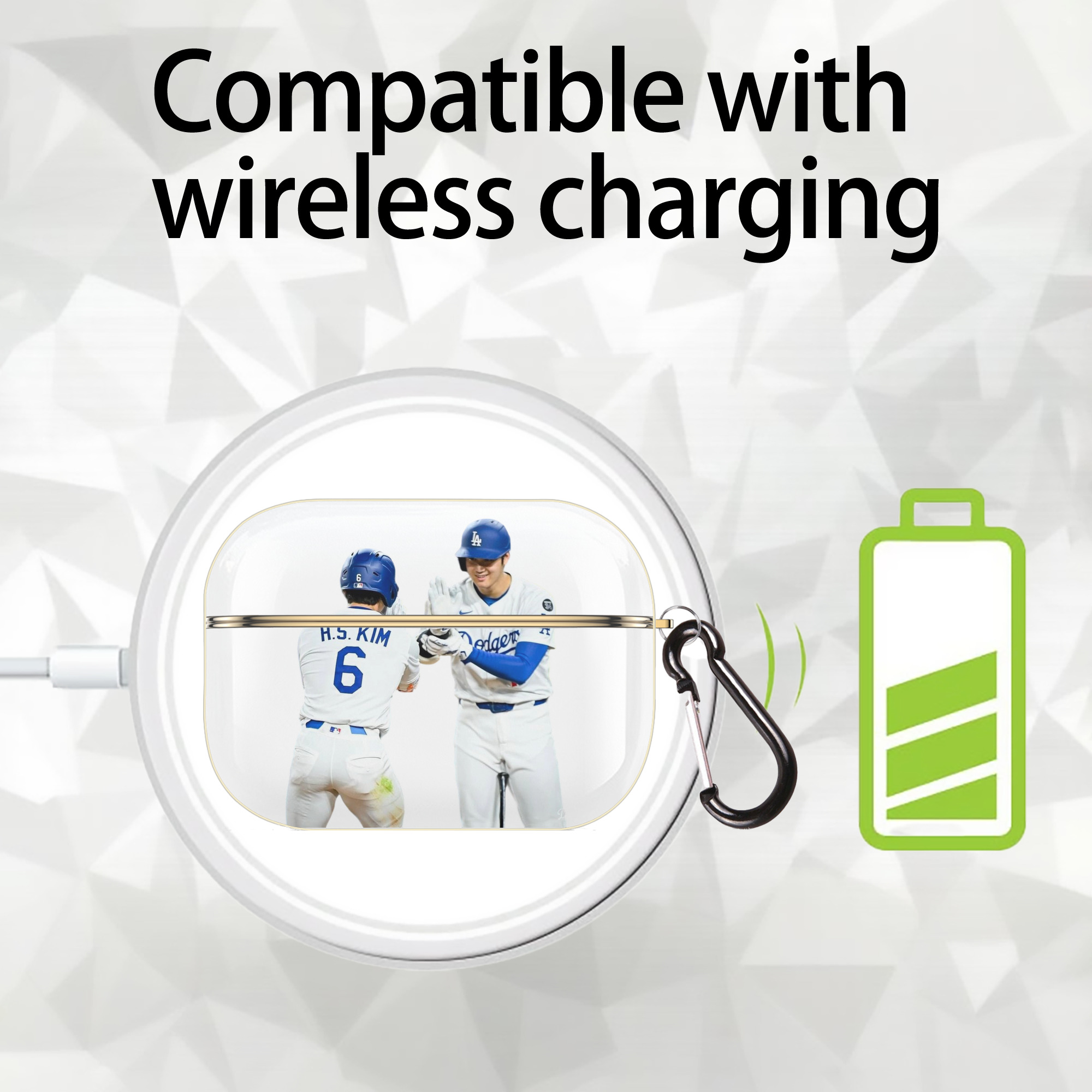  Luxury Gold AirPods Pro Case With Keychain, Flexible PC Material, Full Protection, Precise Cutouts, Anti-Fingerprint, Washable, Durable Design