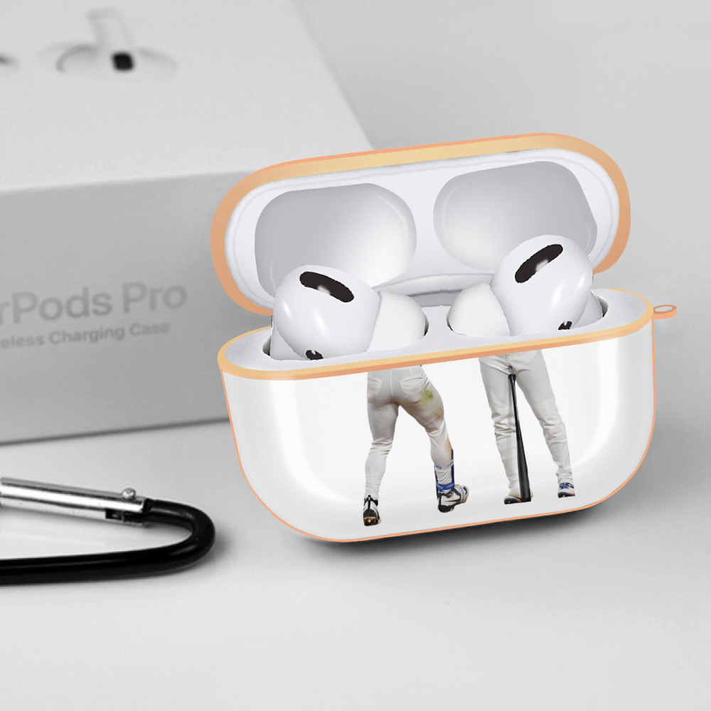  AirPods Pro Protective Case Rose Gold, Flexible PC Material, Precise Fit, Anti-Slip Cover, Full Protection, Fingerprint Resistant, Washable With Keychain