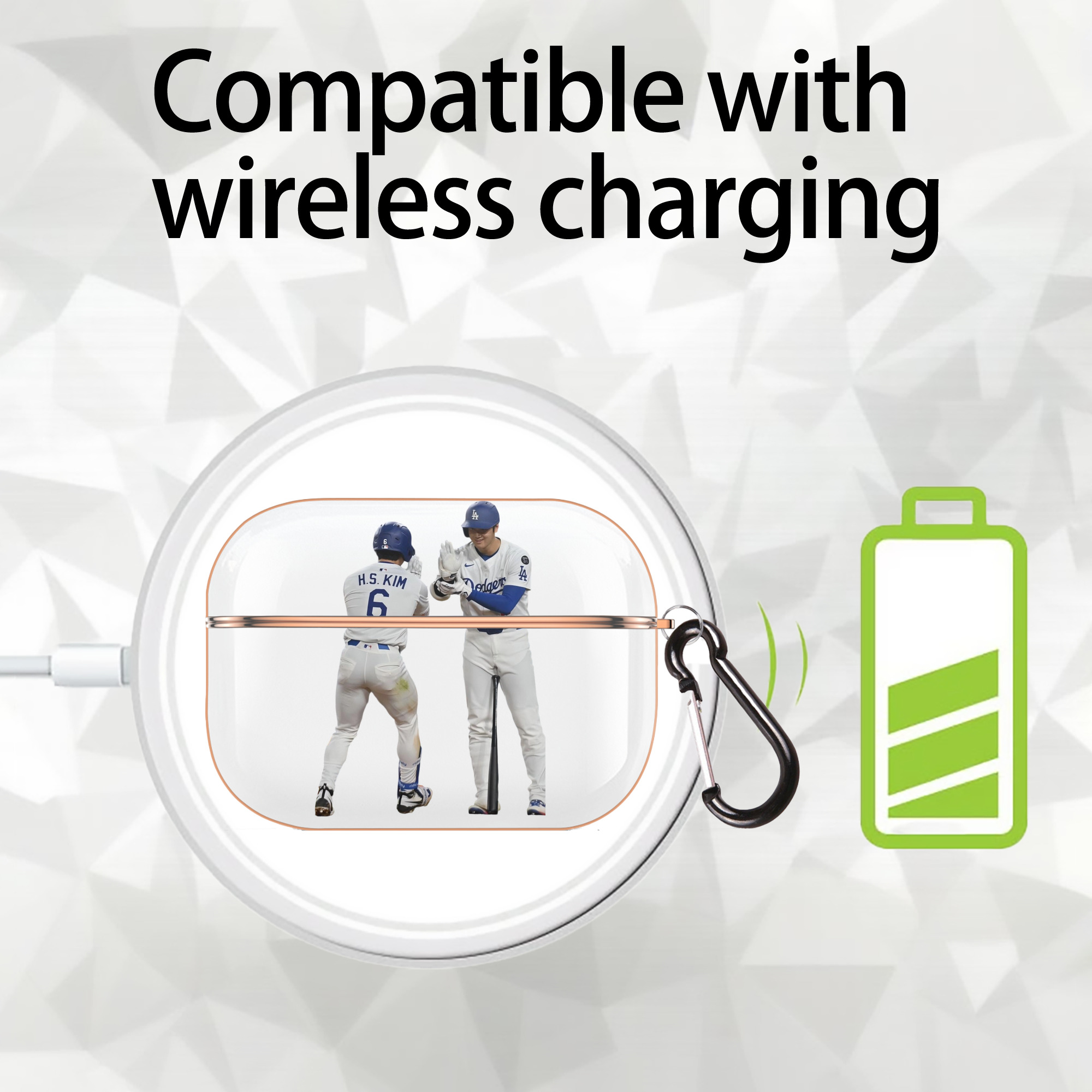  AirPods Pro Protective Case Rose Gold, Flexible PC Material, Precise Fit, Anti-Slip Cover, Full Protection, Fingerprint Resistant, Washable With Keychain