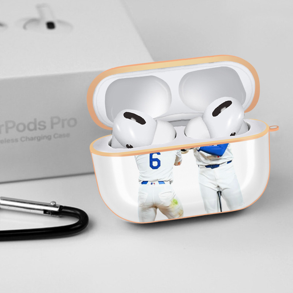  AirPods Pro Protective Case Rose Gold, Flexible PC Material, Precise Fit, Anti-Slip Cover, Full Protection, Fingerprint Resistant, Washable With Keychain