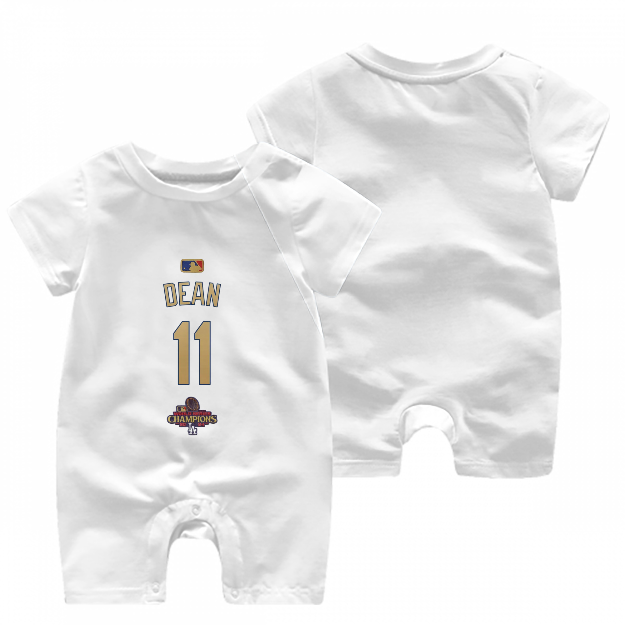  Baby Short Sleeve Onesie – 100% Cotton Soft & Breathable Digital Print Romper – Double-Sided Print, Snap Closure For Easy Diaper Changes – Comfortable For Boys & Girls