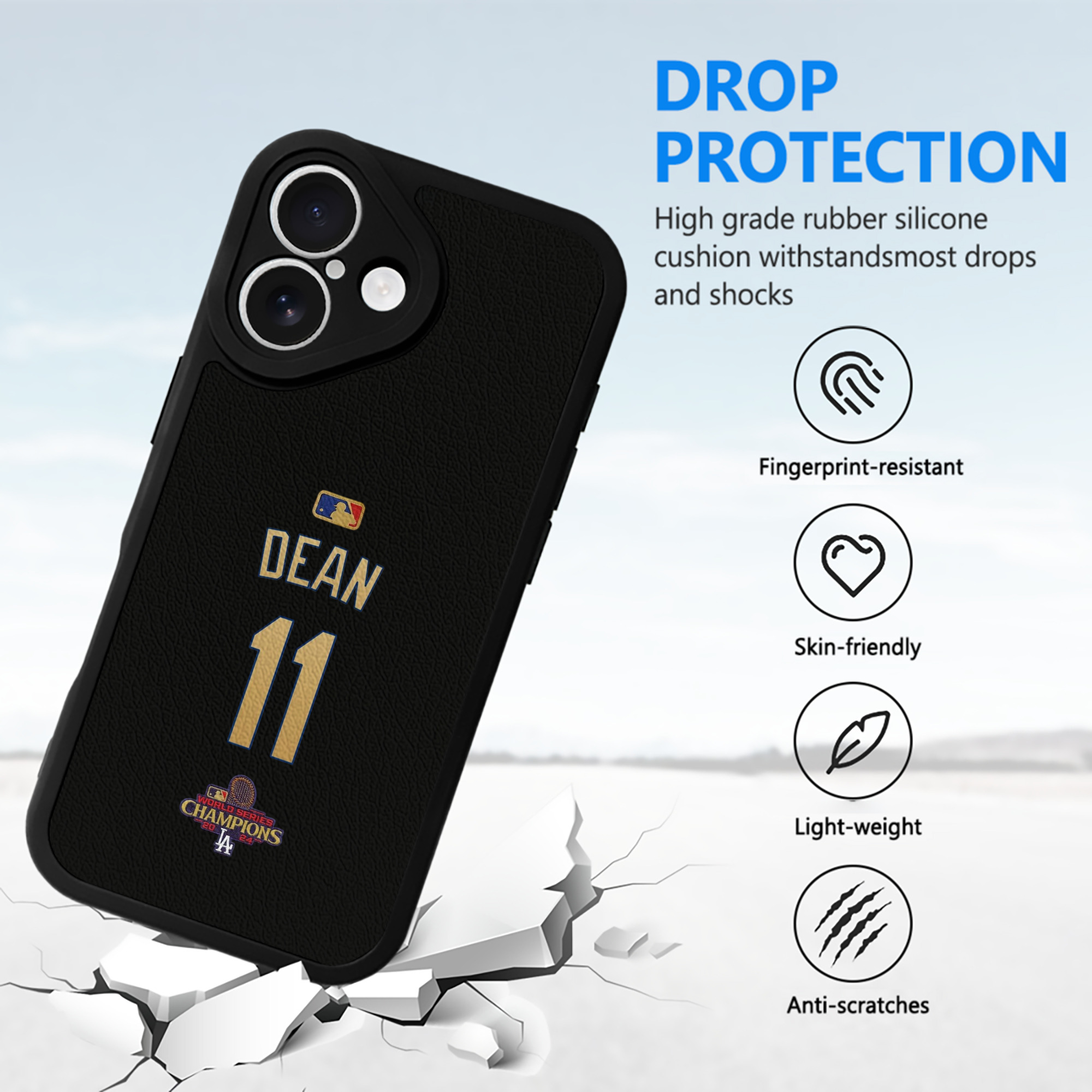  IPhone 16 Silicone Leather Case – UV Print, Lambskin Texture – Perfect Fit, Wireless Charging Compatible, Scratch Resistant, Precise Cutouts – Stylish Protection For IPhone 16