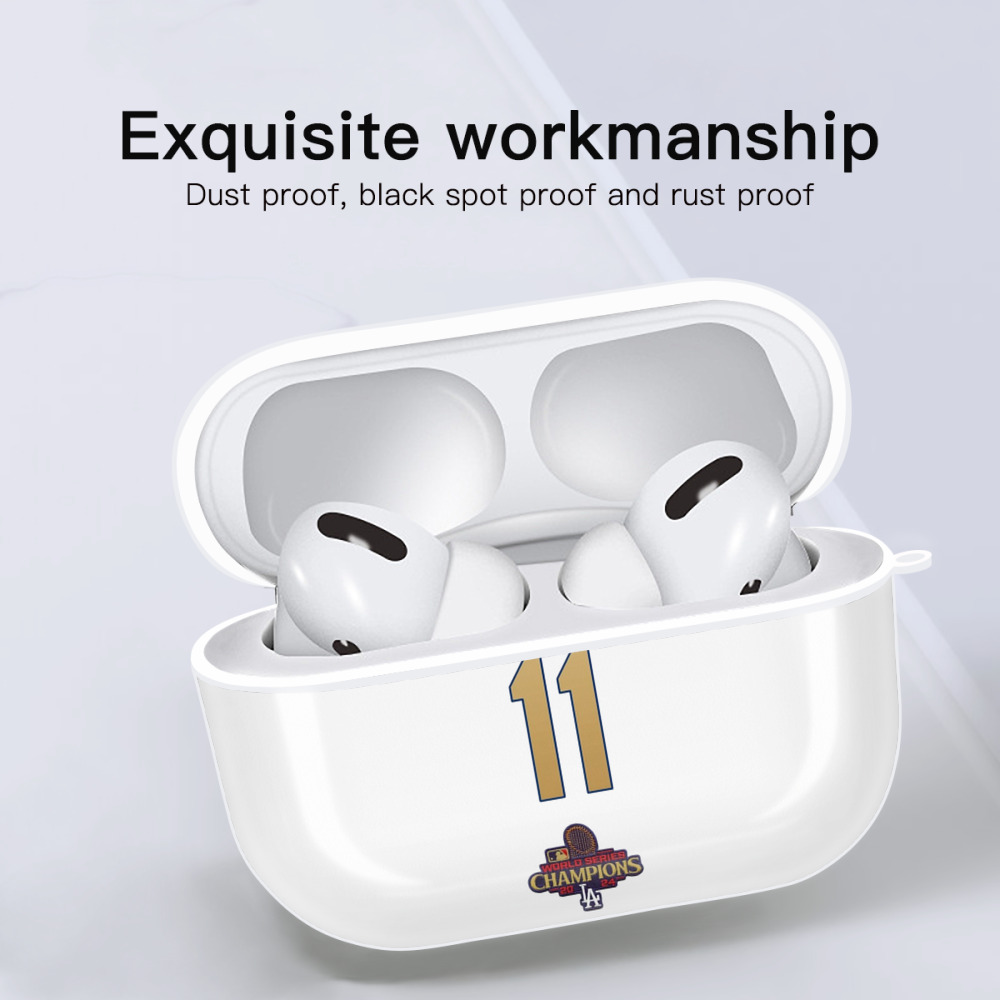  AirPods Pro Hard Case White With Keychain, Durable Flexible PC, Precise Cutouts, Anti-Fingerprint, Yellowing & Scratch Resistant, Full Protection, Washable