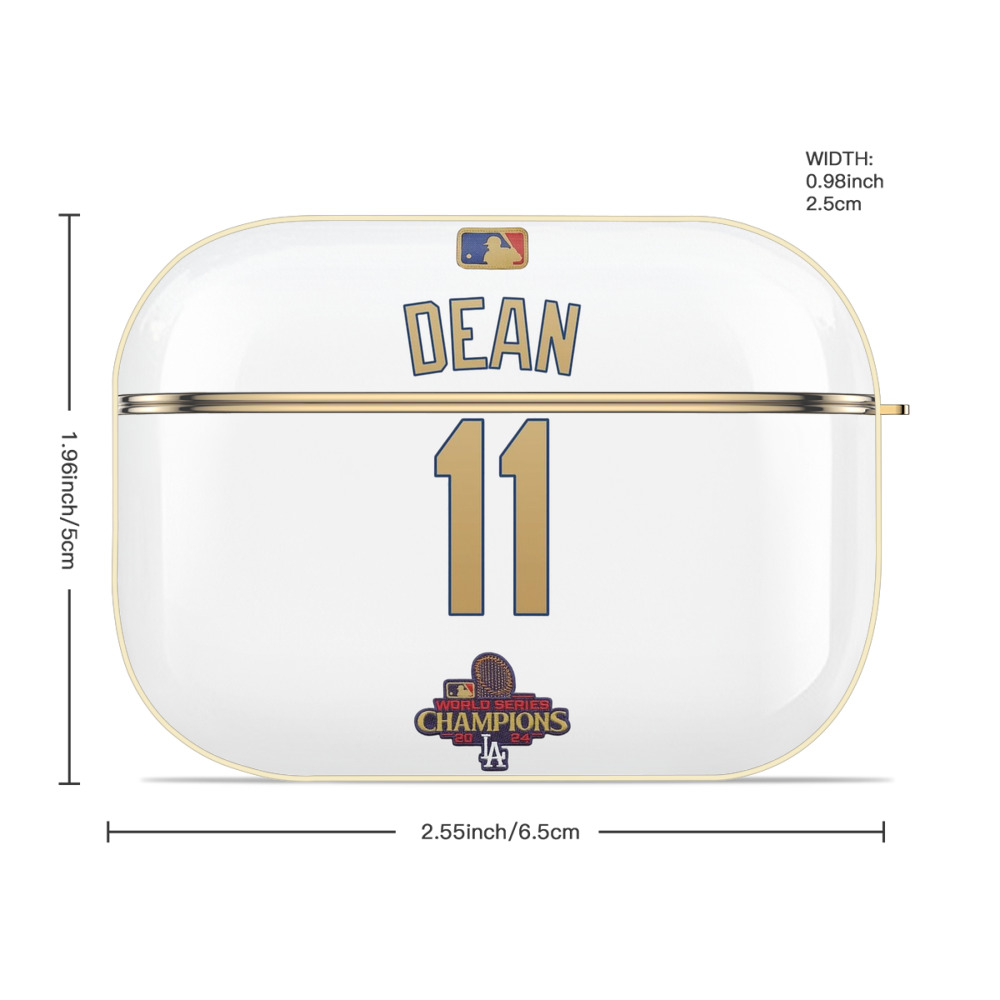  Luxury Gold AirPods Pro Case With Keychain, Flexible PC Material, Full Protection, Precise Cutouts, Anti-Fingerprint, Washable, Durable Design