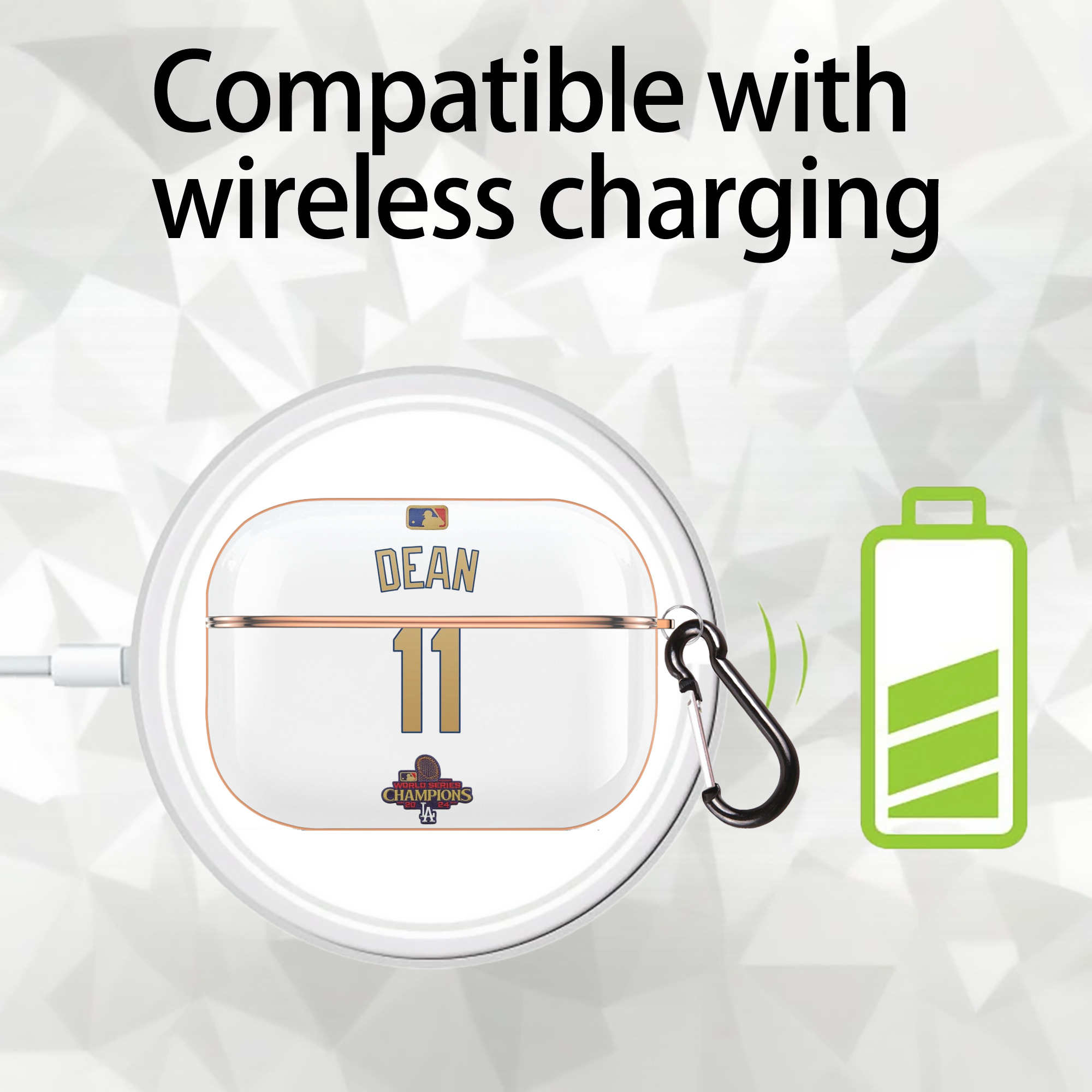  AirPods Pro Protective Case Rose Gold, Flexible PC Material, Precise Fit, Anti-Slip Cover, Full Protection, Fingerprint Resistant, Washable With Keychain