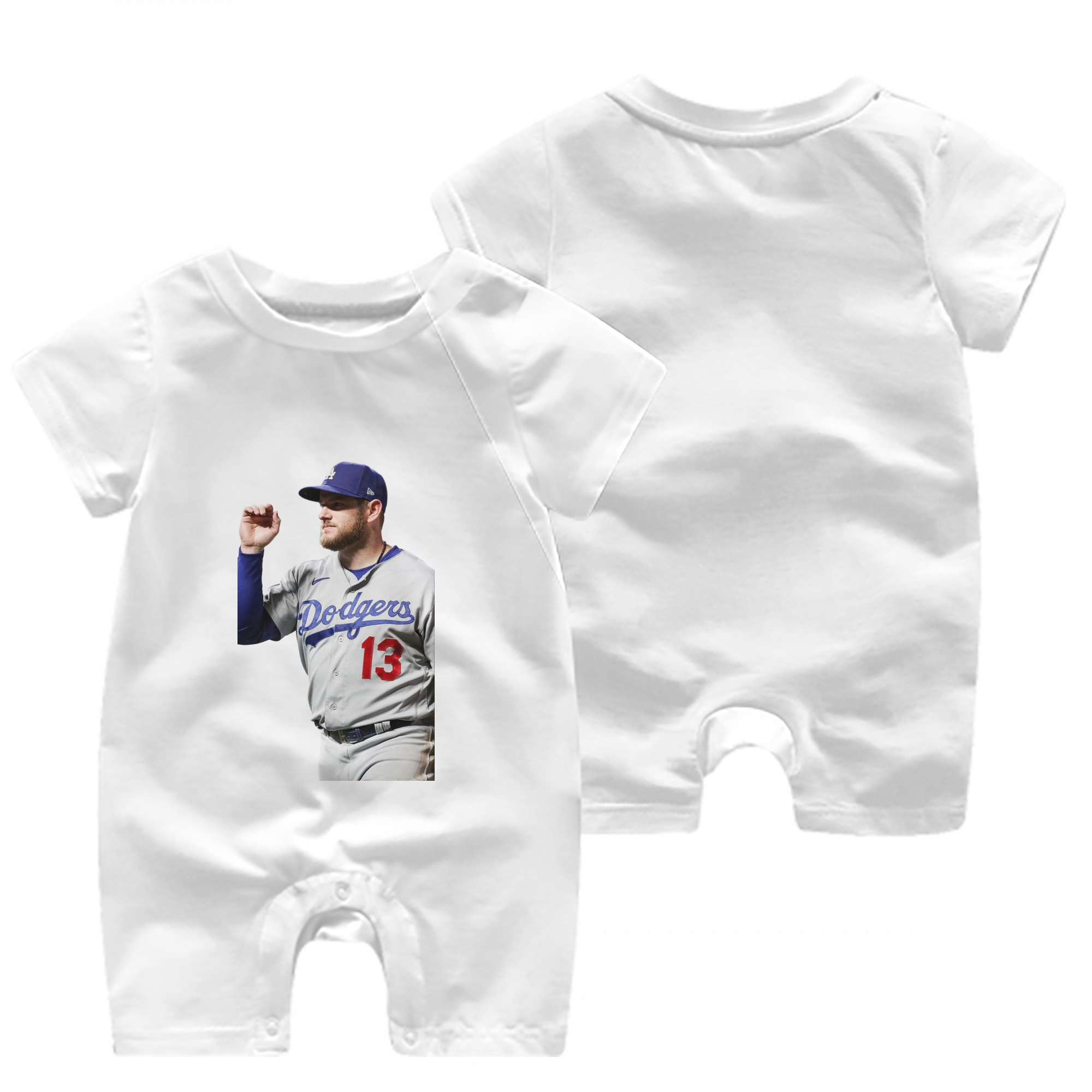  Baby Short Sleeve Onesie – 100% Cotton Soft & Breathable Digital Print Romper – Double-Sided Print, Snap Closure For Easy Diaper Changes – Comfortable For Boys & Girls