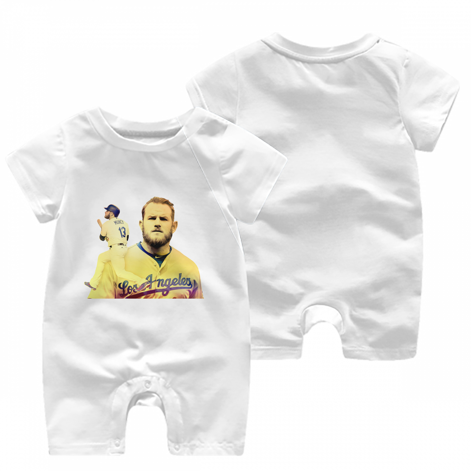  Baby Short Sleeve Onesie – 100% Cotton Soft & Breathable Digital Print Romper – Double-Sided Print, Snap Closure For Easy Diaper Changes – Comfortable For Boys & Girls