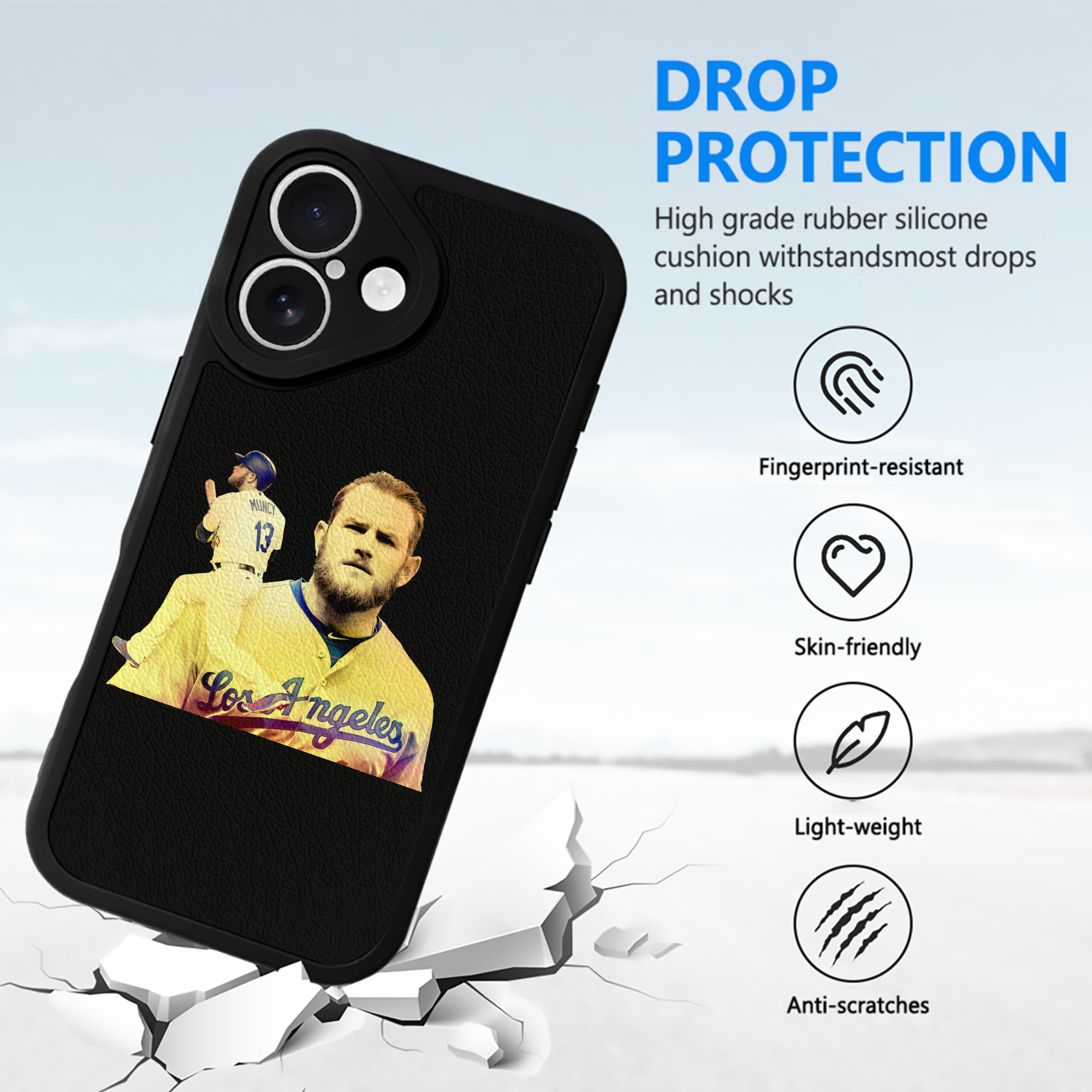  IPhone 16 Silicone Leather Case – UV Print, Lambskin Texture – Perfect Fit, Wireless Charging Compatible, Scratch Resistant, Precise Cutouts – Stylish Protection For IPhone 16