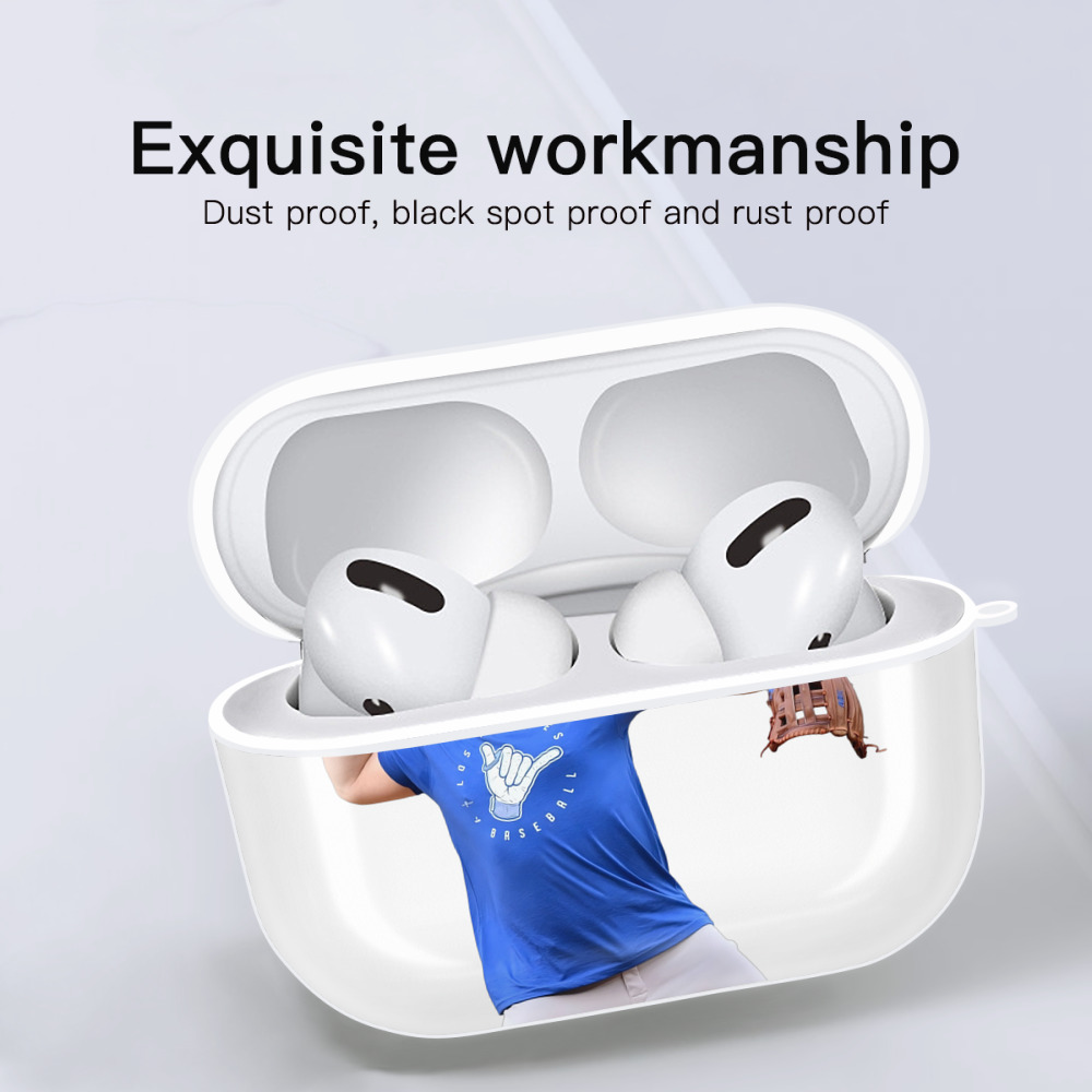  AirPods Pro Hard Case White With Keychain, Durable Flexible PC, Precise Cutouts, Anti-Fingerprint, Yellowing & Scratch Resistant, Full Protection, Washable