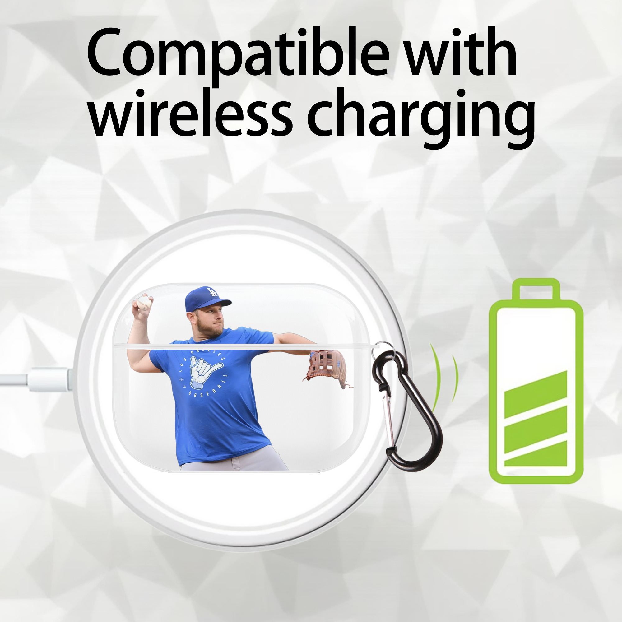  AirPods Pro Hard Case White With Keychain, Durable Flexible PC, Precise Cutouts, Anti-Fingerprint, Yellowing & Scratch Resistant, Full Protection, Washable