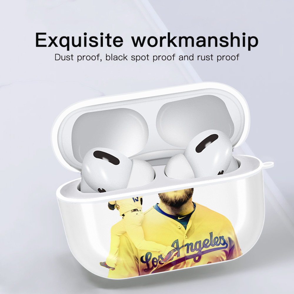  AirPods Pro Hard Case White With Keychain, Durable Flexible PC, Precise Cutouts, Anti-Fingerprint, Yellowing & Scratch Resistant, Full Protection, Washable